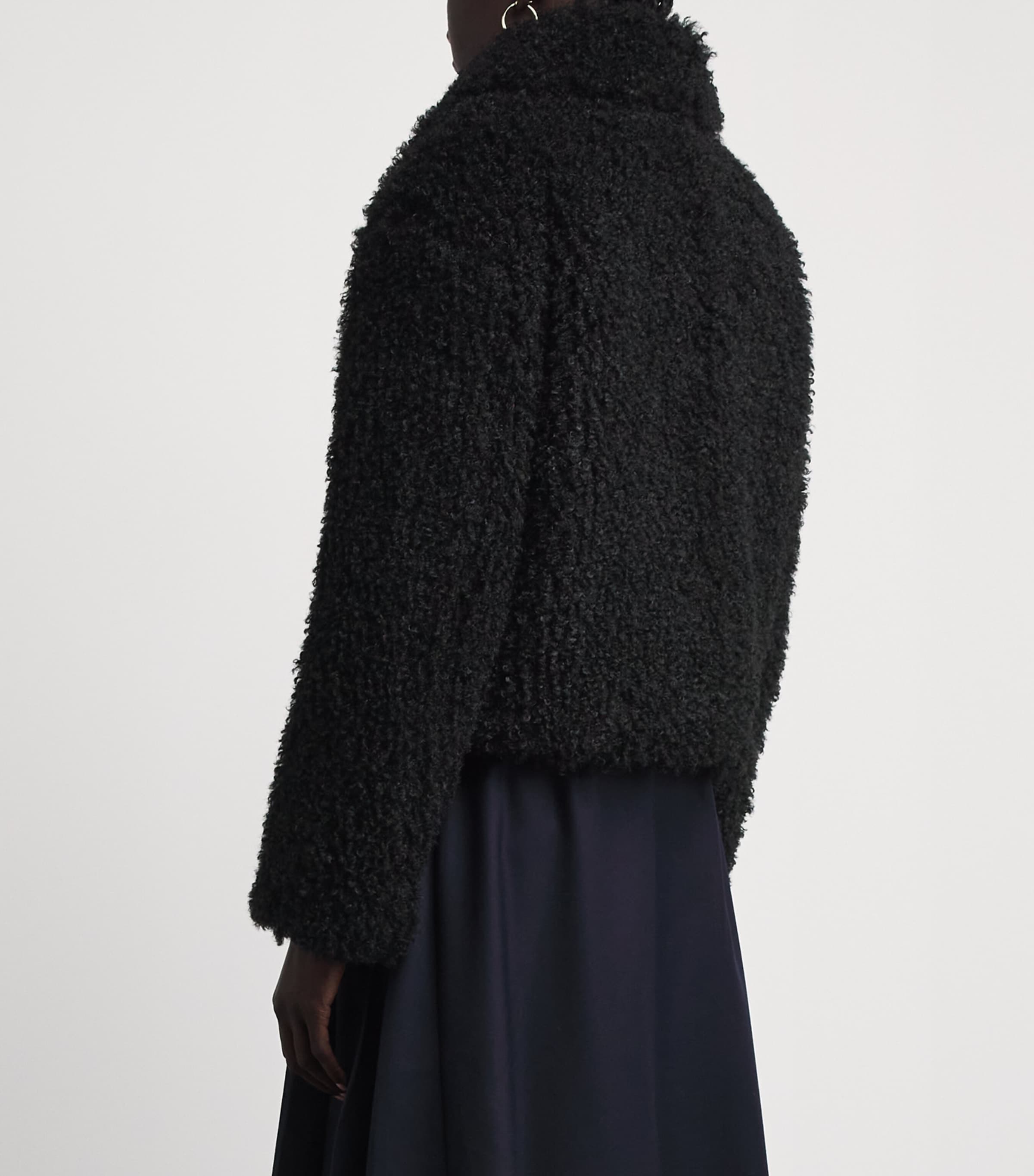 Maje Womens Faux Fur Jacket Black Image 5