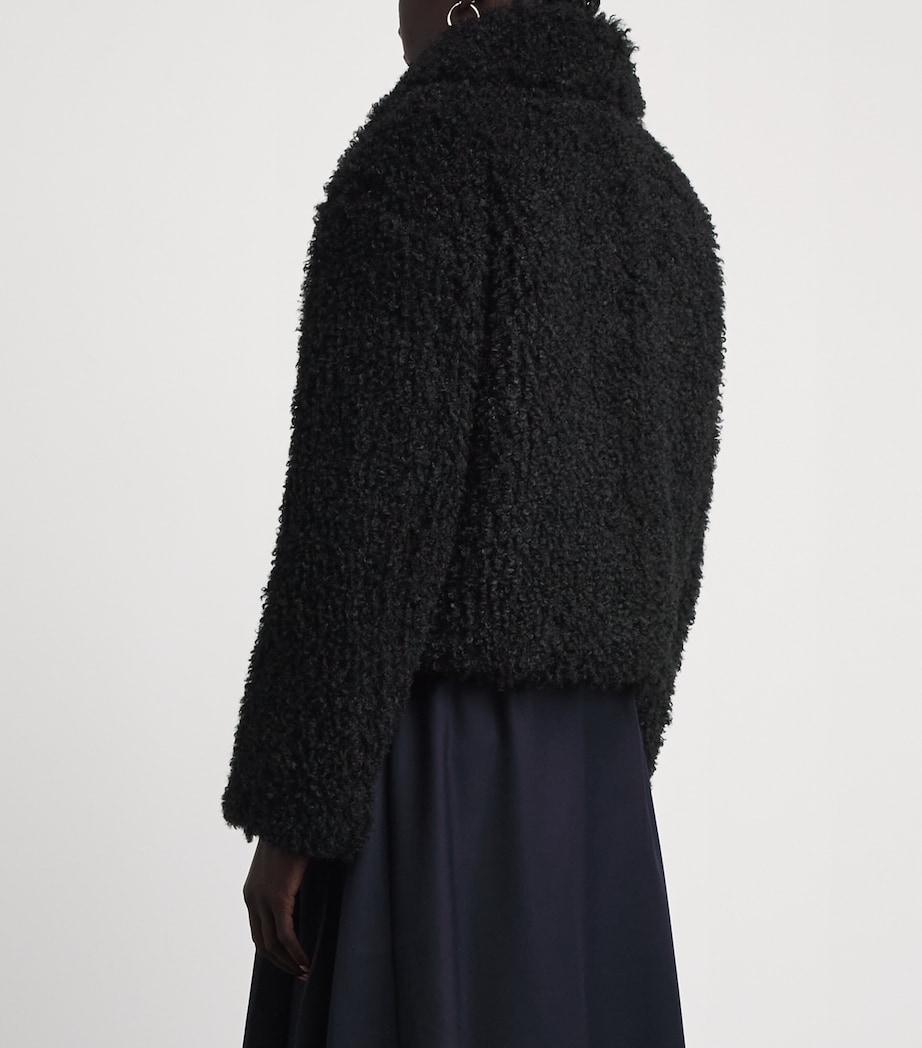 Maje Womens Faux Fur Jacket Black Image 5