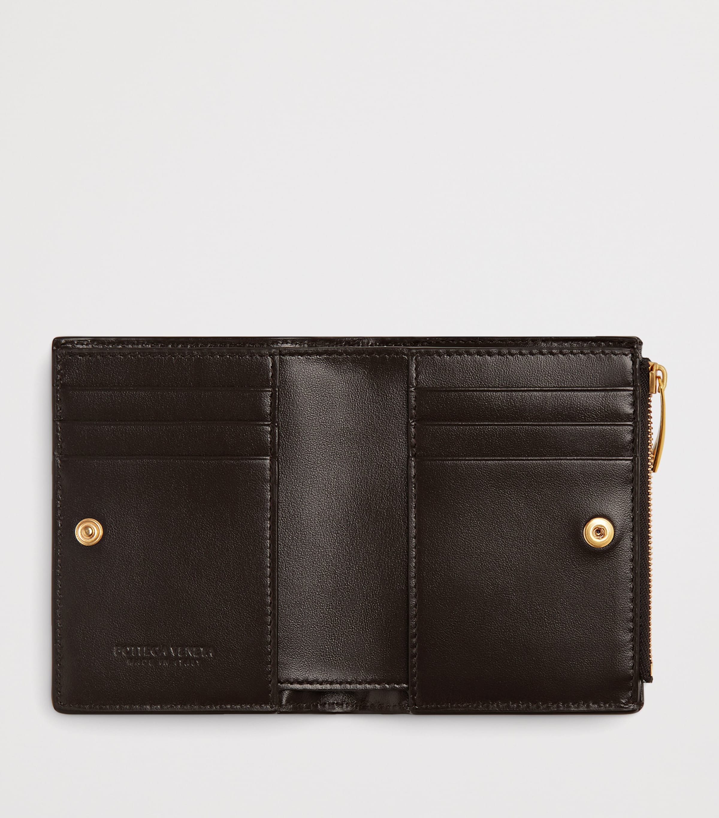 Leather Intrecciato Bifold Card Holder 2132 Image 2