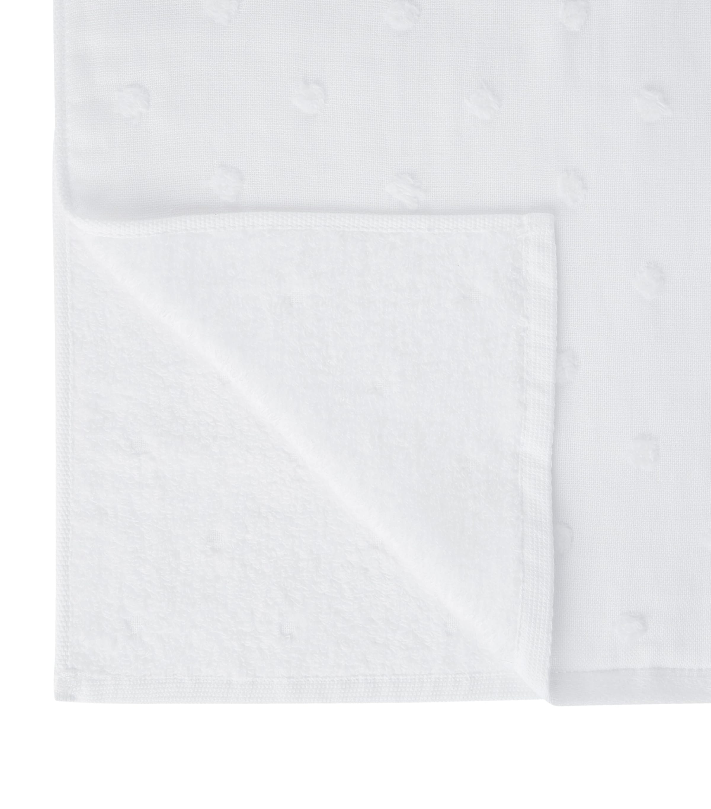 Zero Twist Gauze Dots Bath Towel (70cm x 140cm) WHITE Image 2