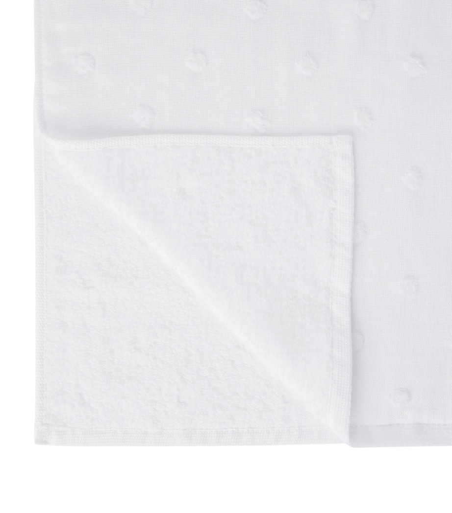 Zero Twist Gauze Dots Bath Towel (70cm x 140cm) WHITE Image 2