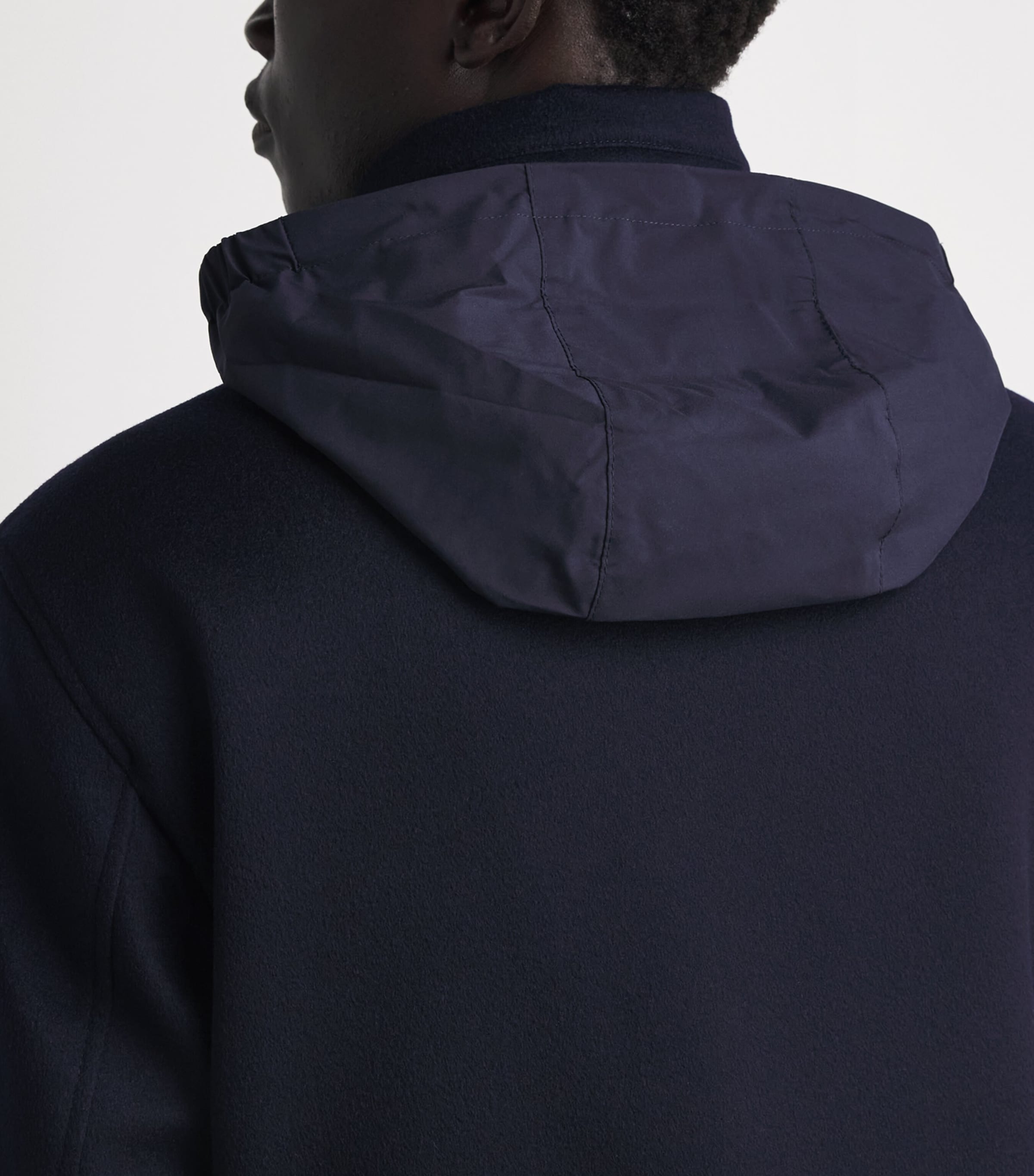 Paul & Shark Mens Cashmere Padded Hybrid Coat Blue Image 3