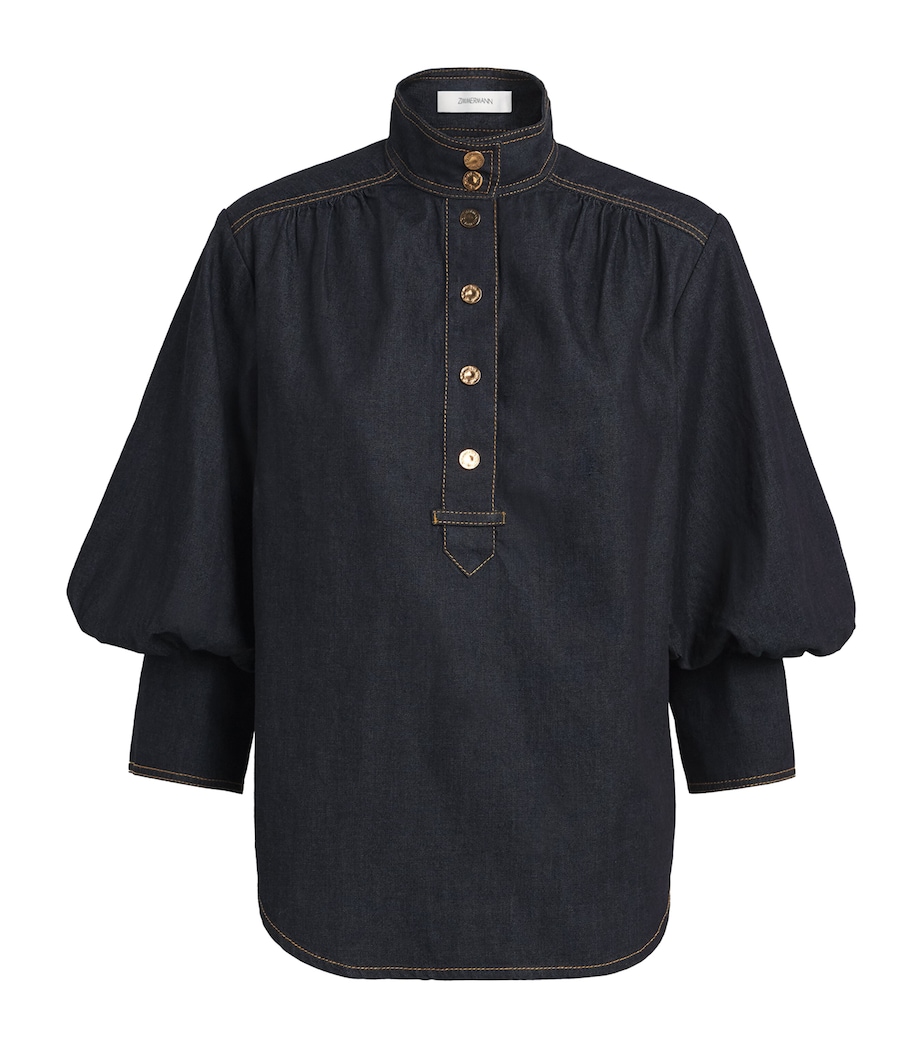 Denim Billow Shirt NHTSKY NIGHT SKY Image 1