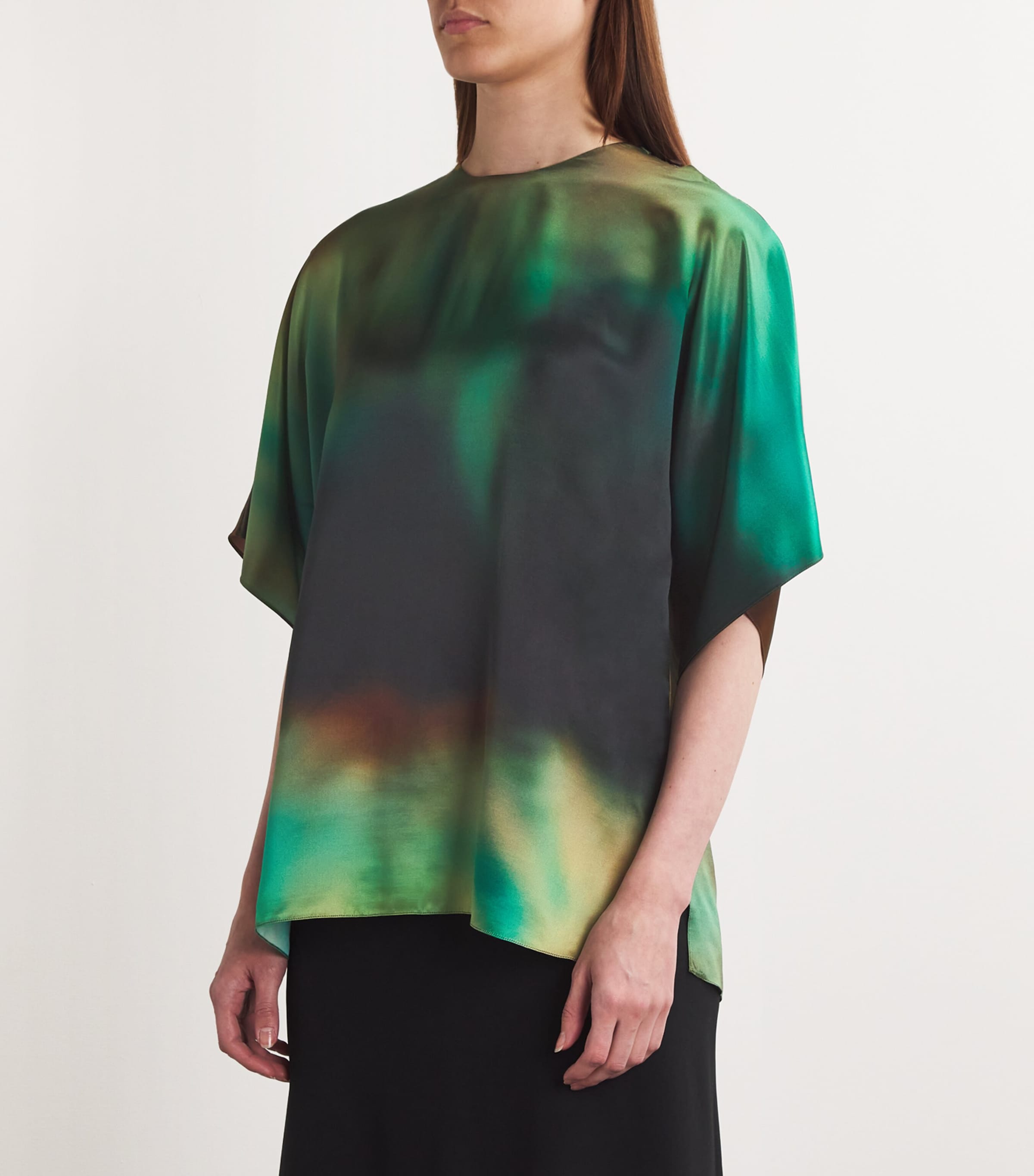 Printed Versala Top SUNSET FIELD TEAL Image 3