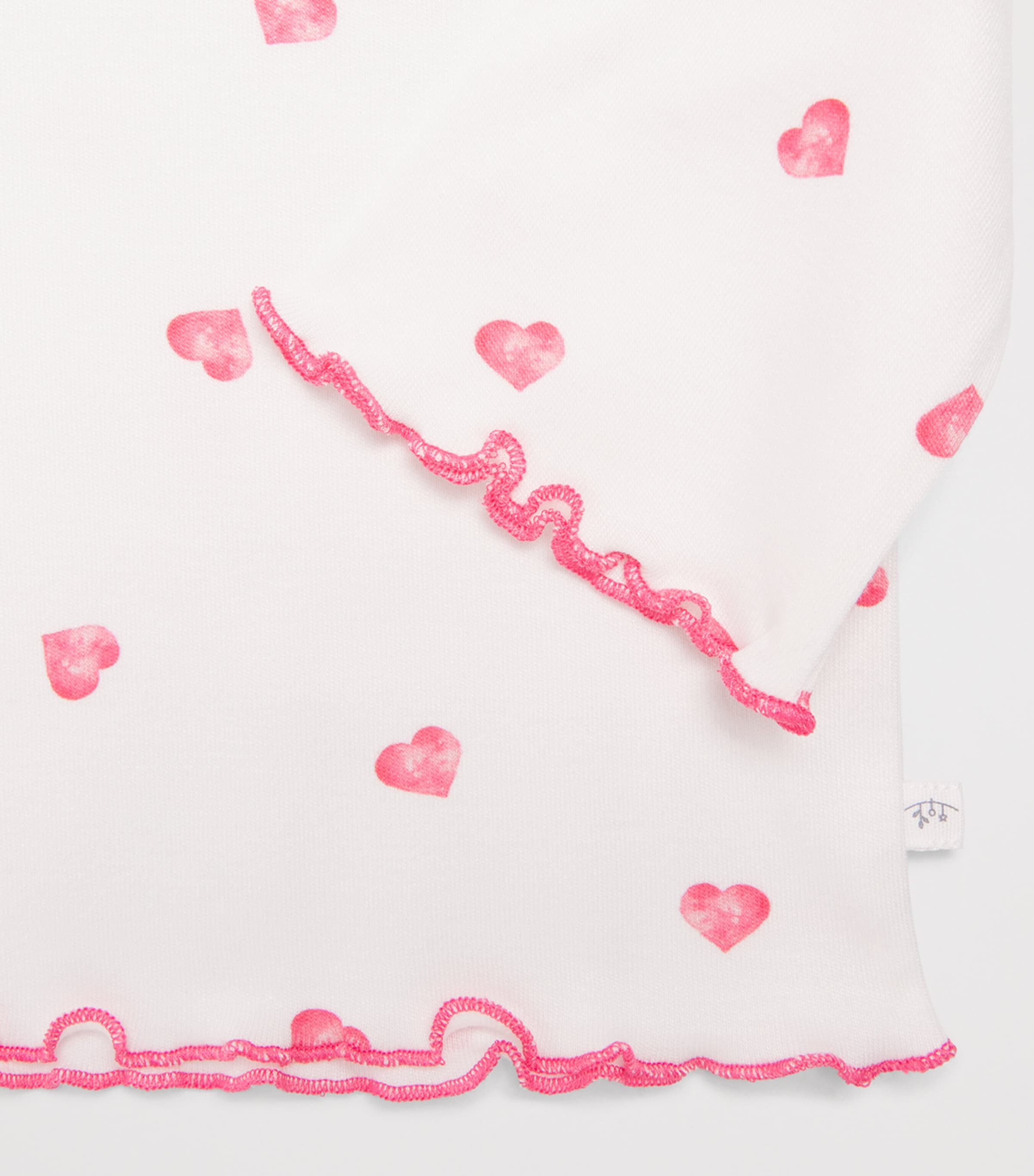 Rosa & Blue Bamboo-Organic Cotton Hearts Pyjama Set (5-6 Years) Heart Image 4