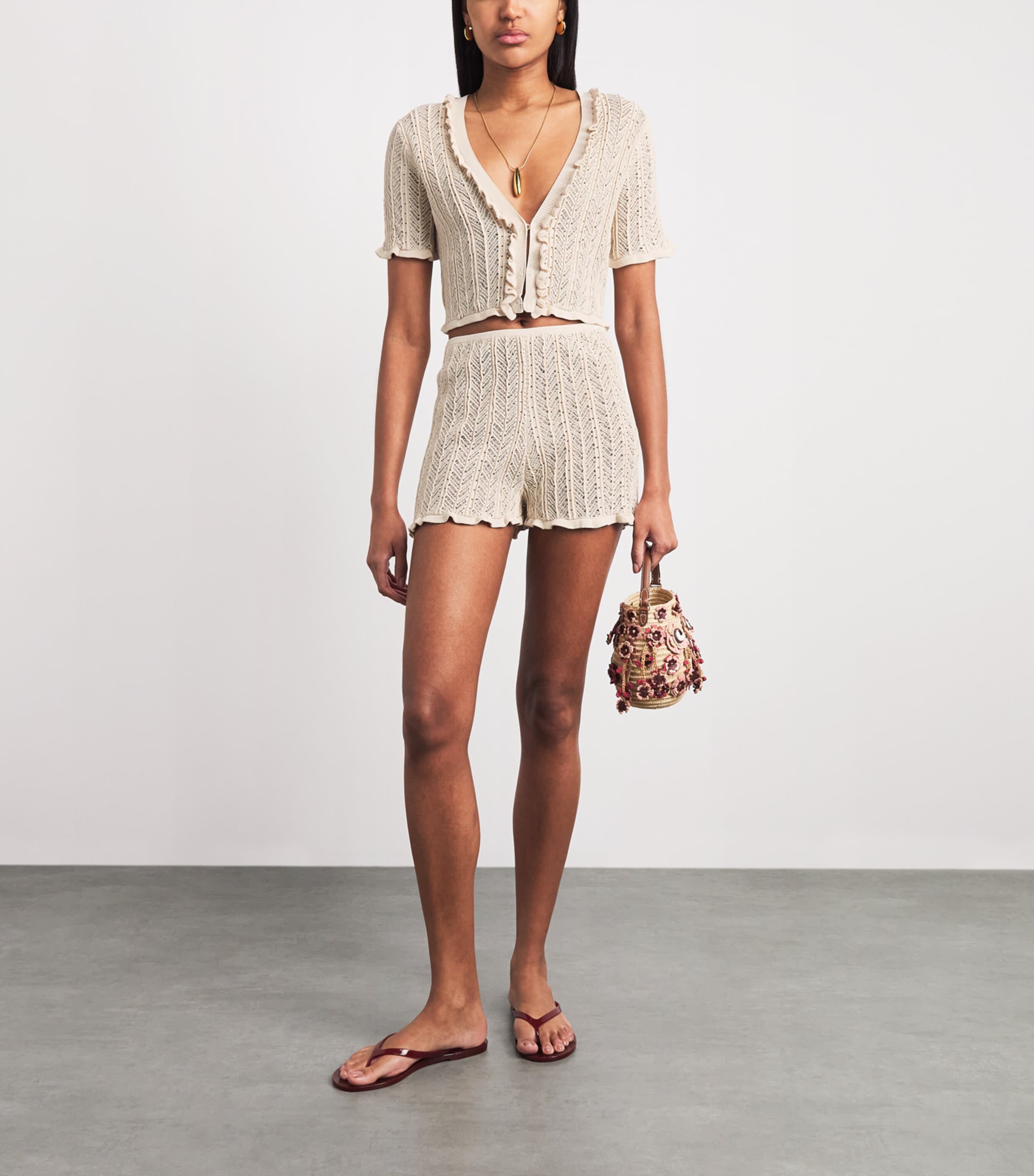 Devon Windsor Womens Knitted Charlene Top Clay Image 2