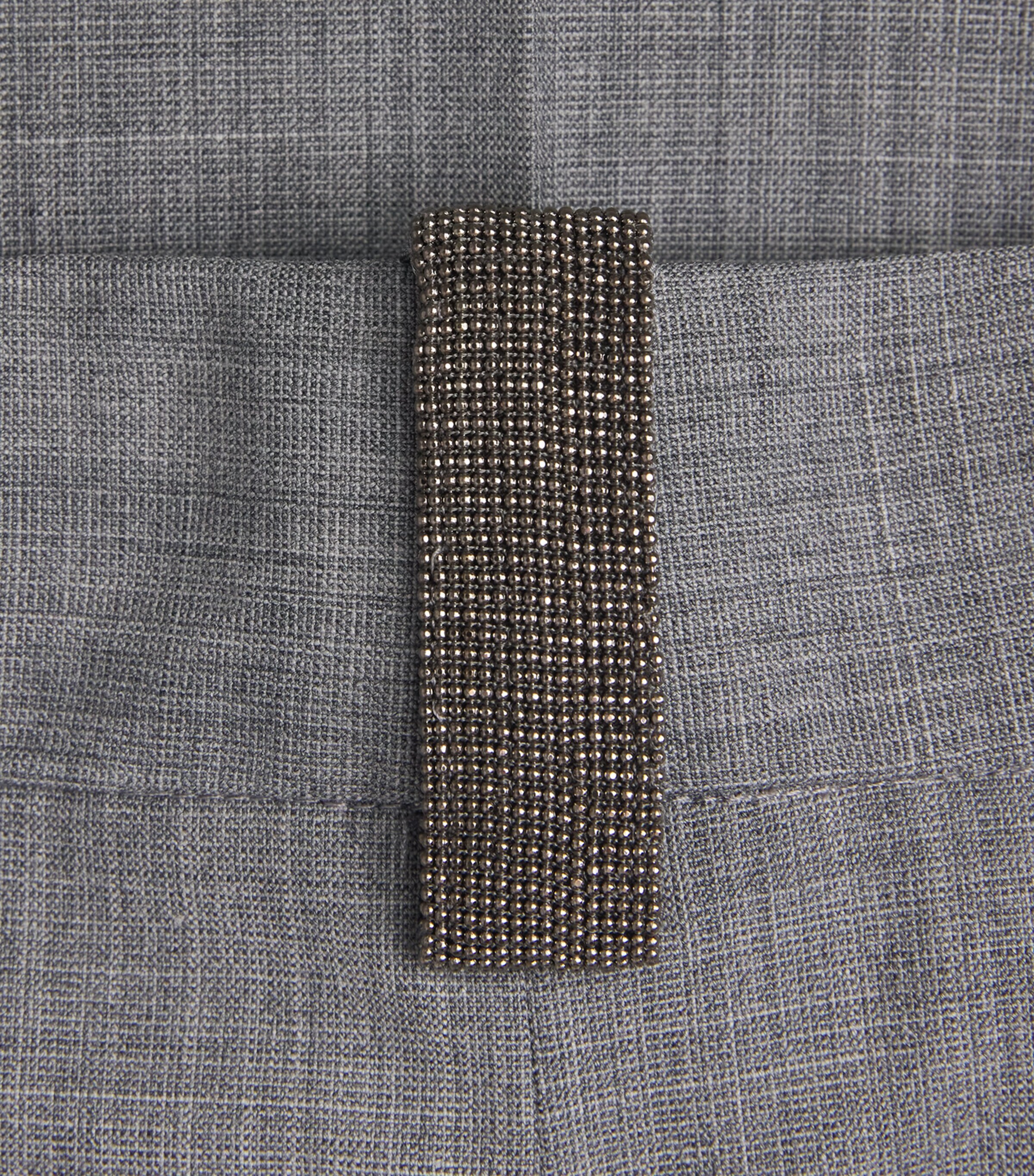 Fabiana Filippi Womens Wool-Blend Pleated Chinos Roccia Melange Image 6