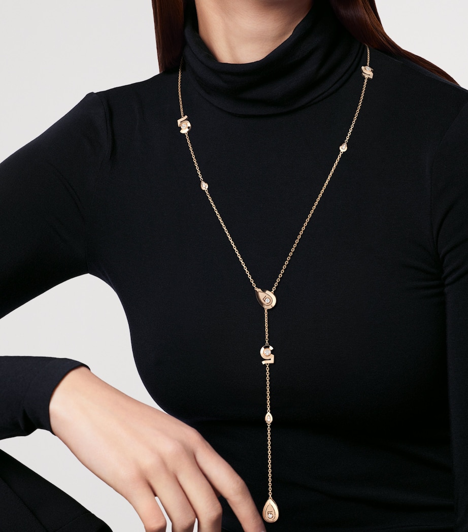 Yellow Gold and Diamond Les Infinis de N°5 Transformable Long Necklace BEIGE Image 2