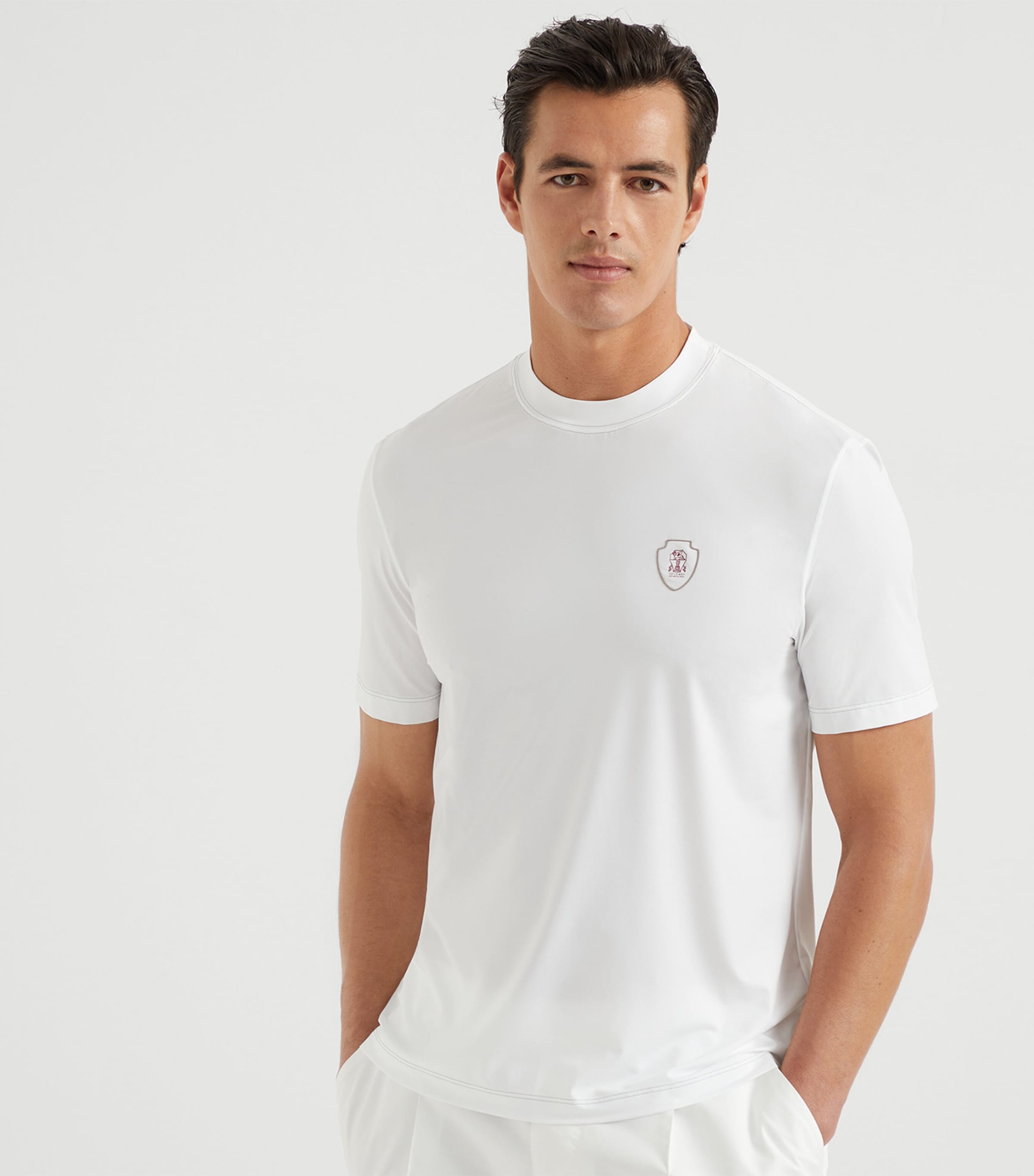 Brunello Cucinelli Comfort Nylon Logo T-Shirt | Harrods HK
