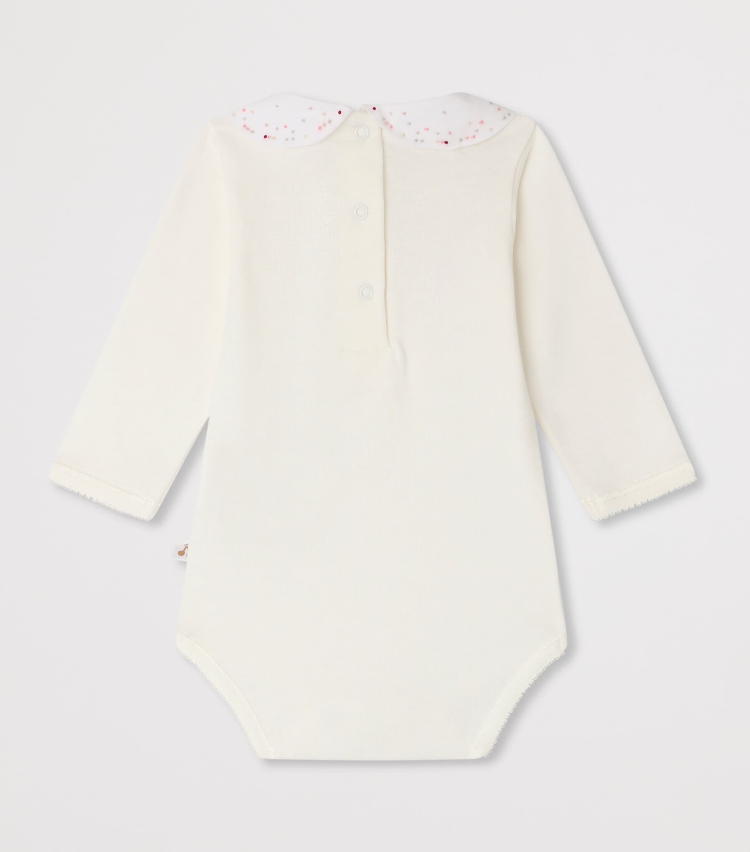 Bonpoint Embroidered Bodysuit (1-24 Months) Blanc Lait Image 2