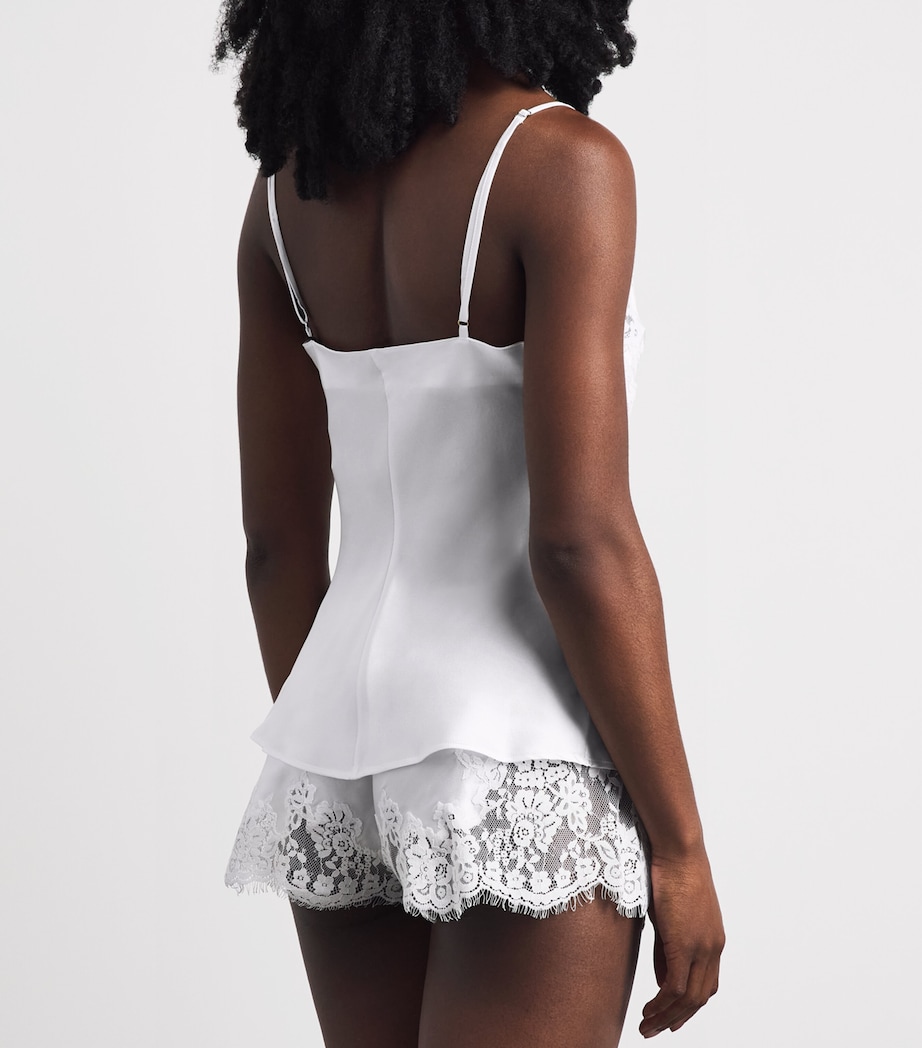 Marjolaine Womens Silk Floral Tess Camisole Naturel Image 5