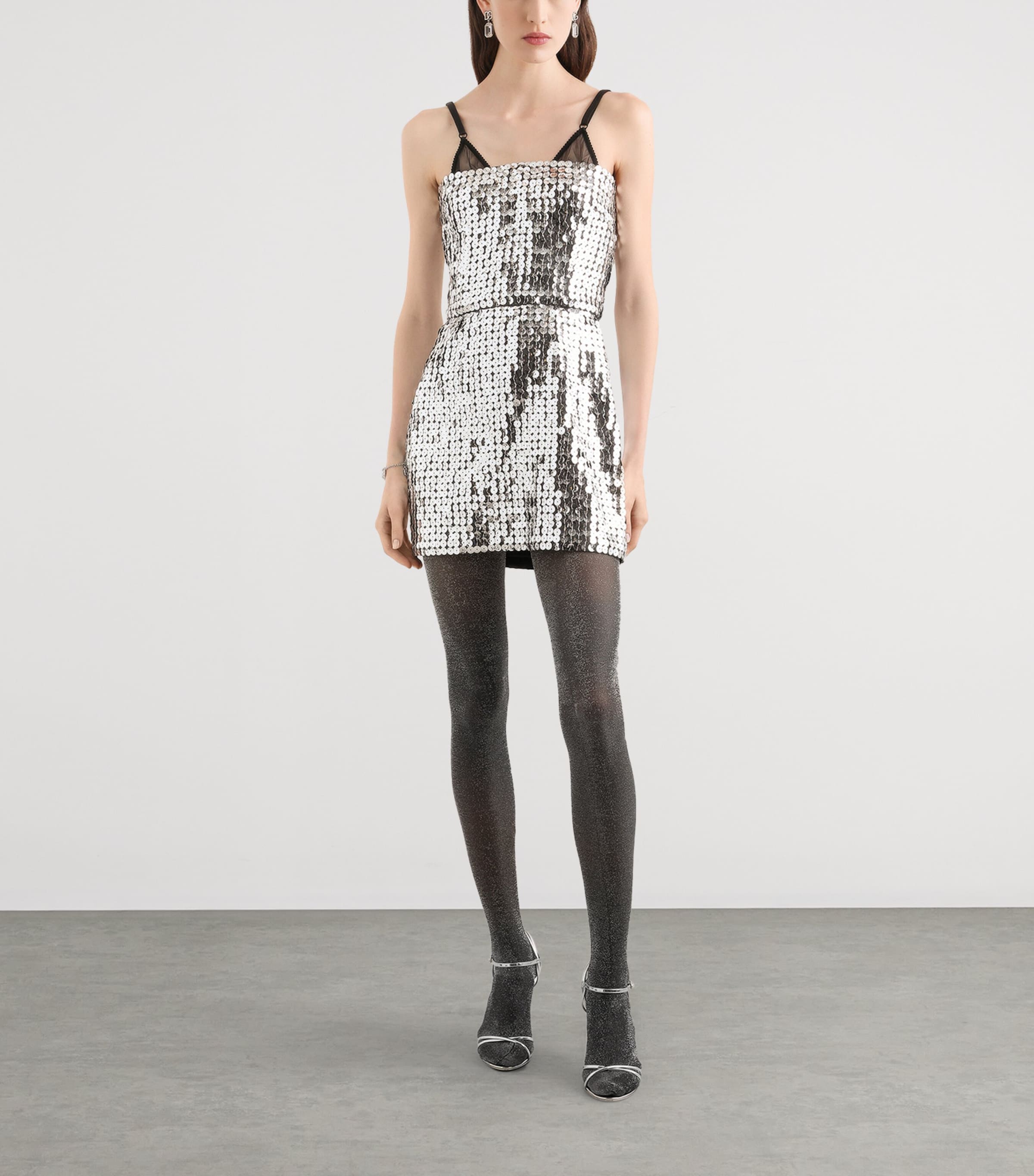 Sequin Strapless Mini Dress S0998-SILV Image 2