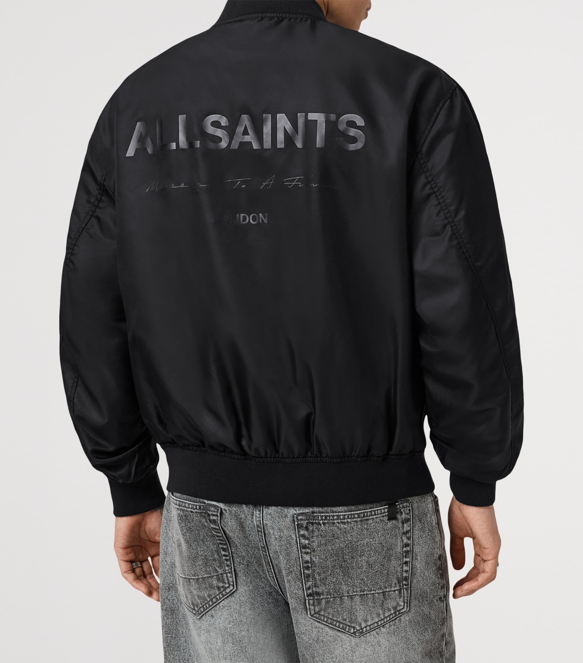 Logo Bomber Jacket BLACK Image 5
