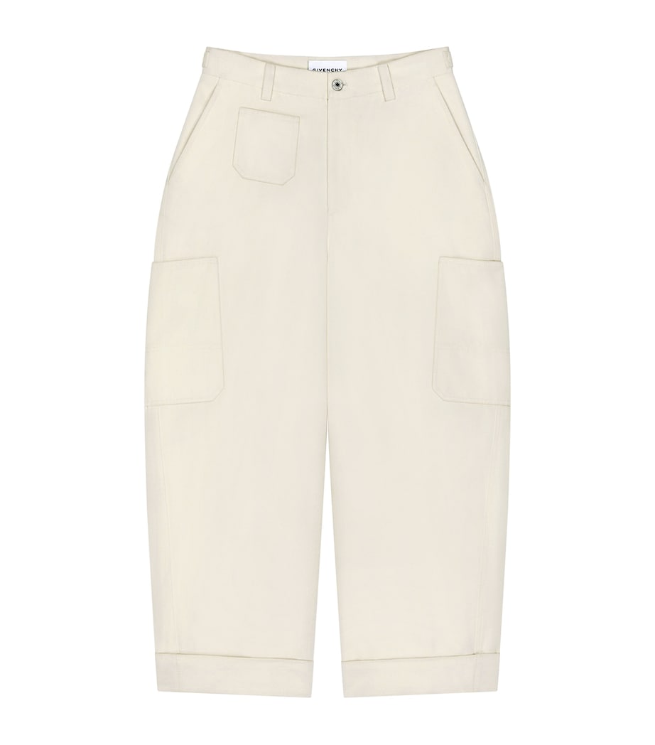 Cotton-Wool Cocoon Cargo Trousers IVORY Image 1