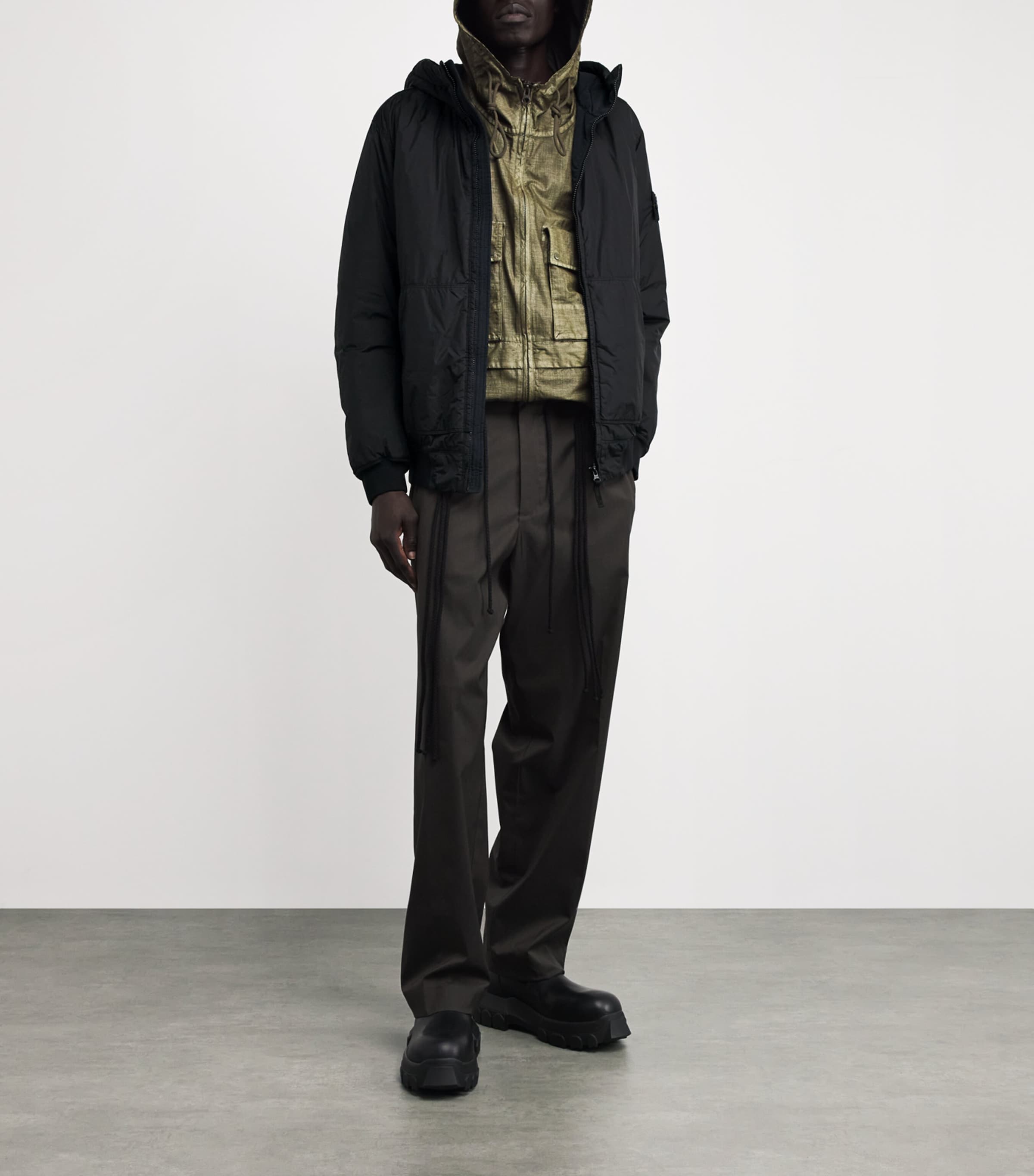 Stone Island Black Nylon Crinkle Reps Field Jacket | Harrods US