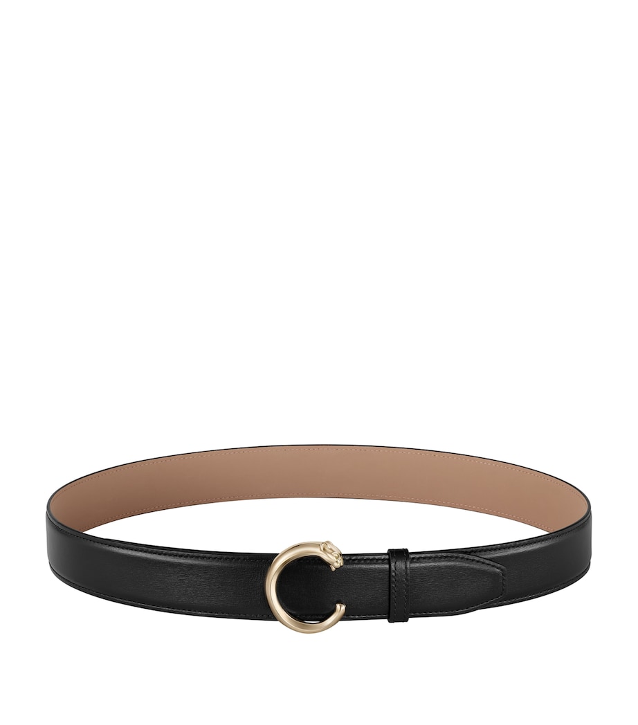 Leather Panthère de Cartier Belt BLACK Image 1