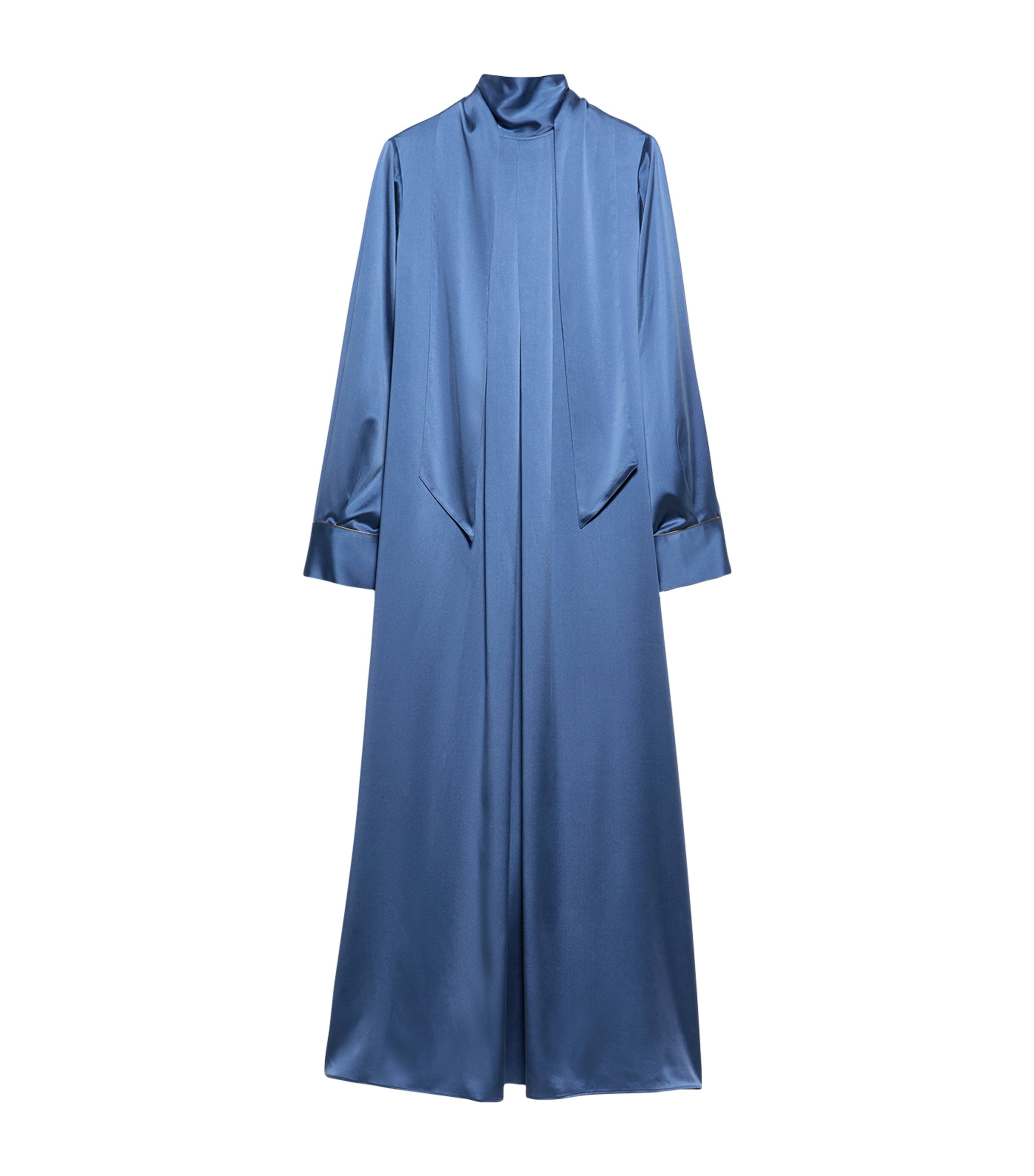 Stretch-Silk Scar-Neck Maxi Dress AVIO Image 1