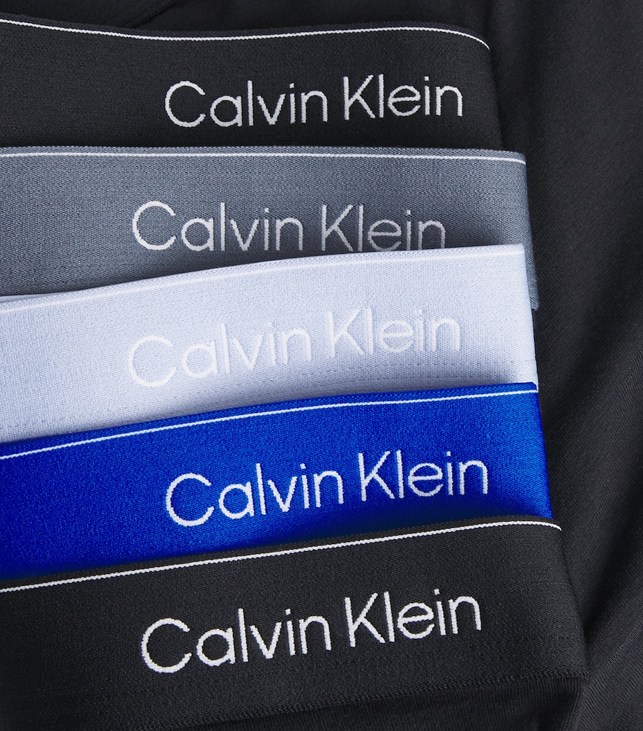 Calvin Klein Mens Stretch-Cotton Icon Trunks (Pack of 5) Black Bodies Image 5