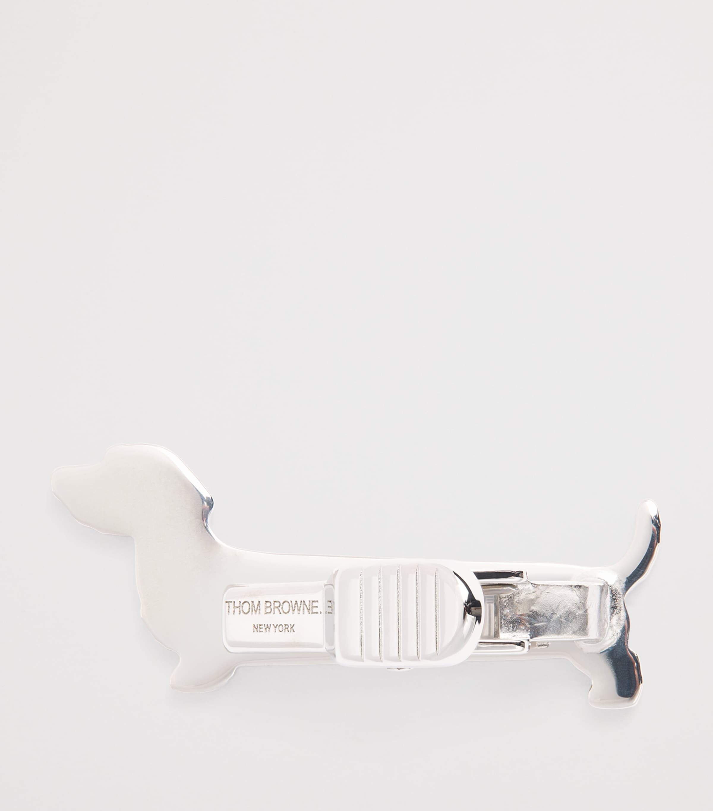 Thom Browne Sterling Silver Limousine Tie Bar Silver Image 4