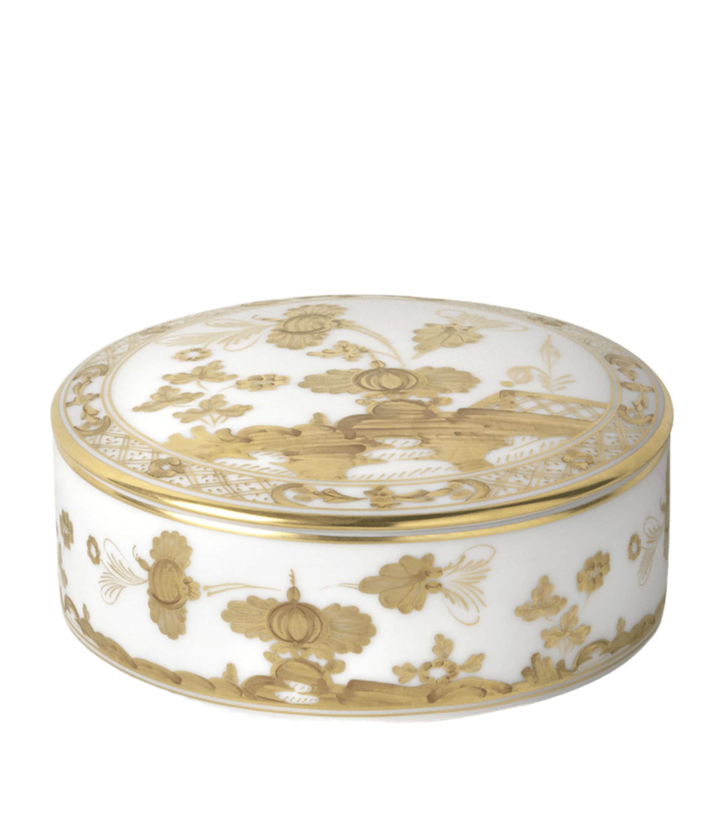GINORI 1735 Porcelain Round Trinket Box Image 1