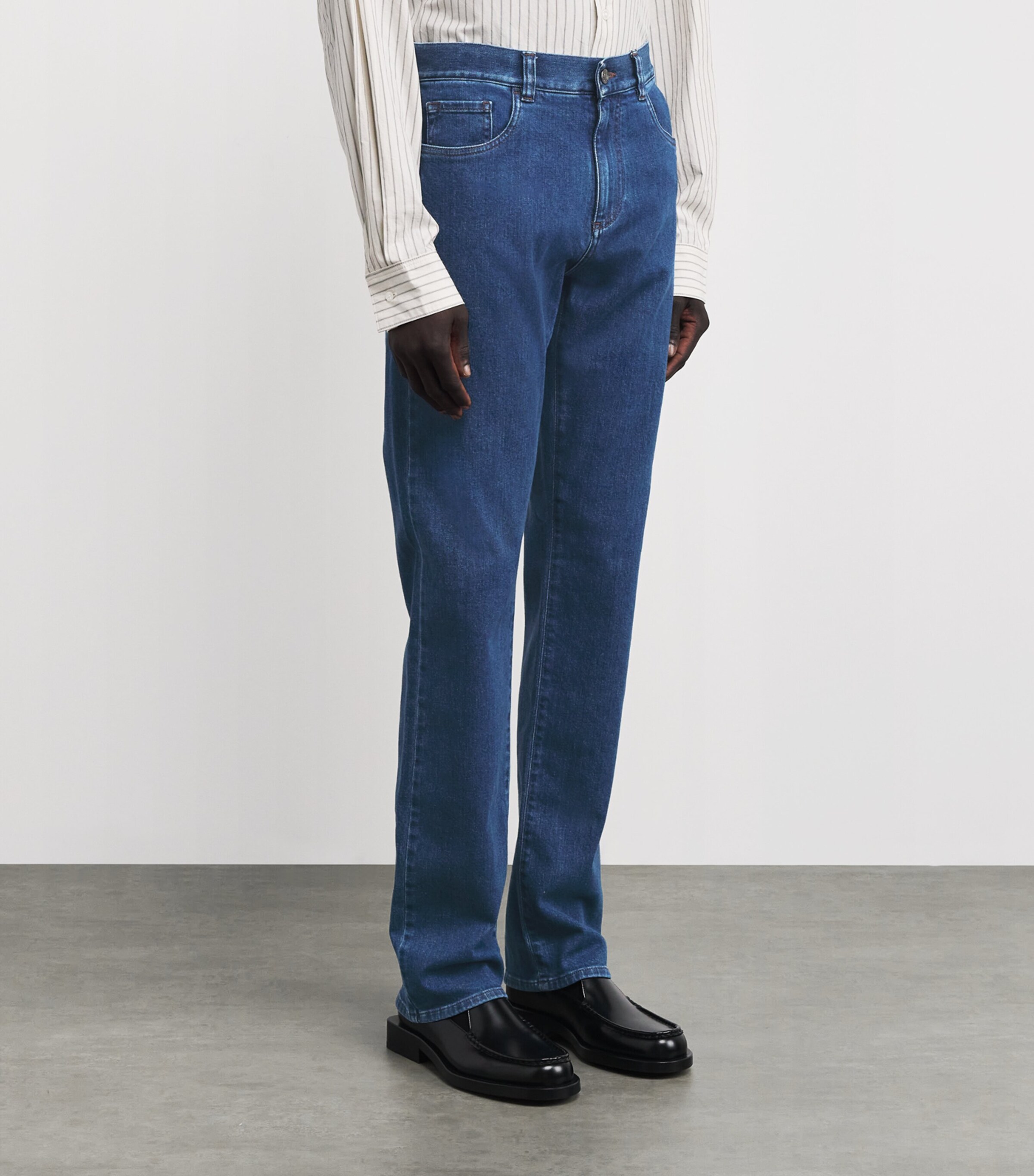 Canali Mens Straight-Fit Jeans Image 3