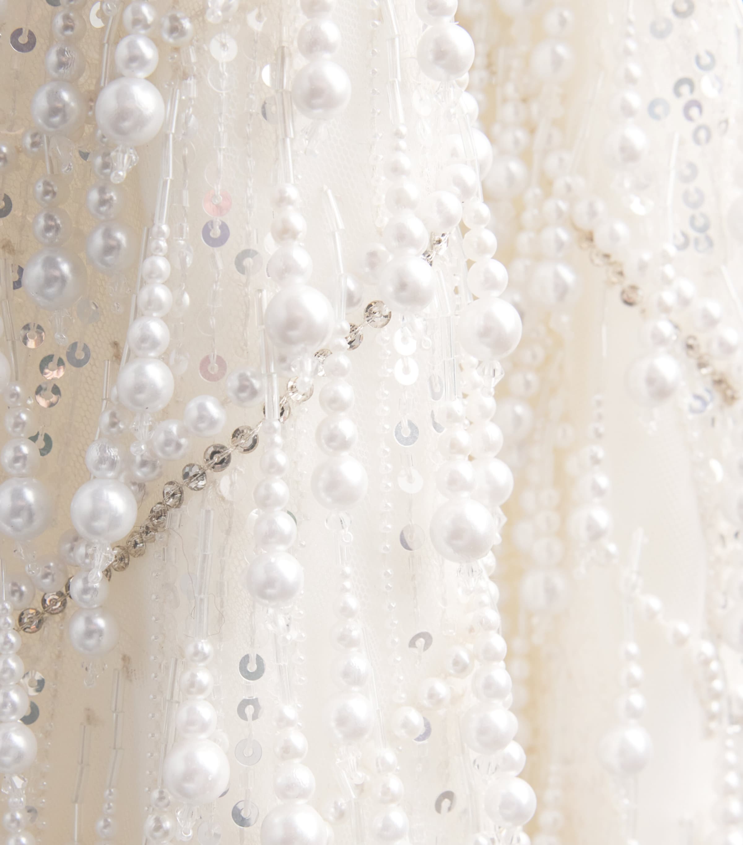 Pamella Roland Womens Beaded Strapless Mini Dress Ivory Image 5