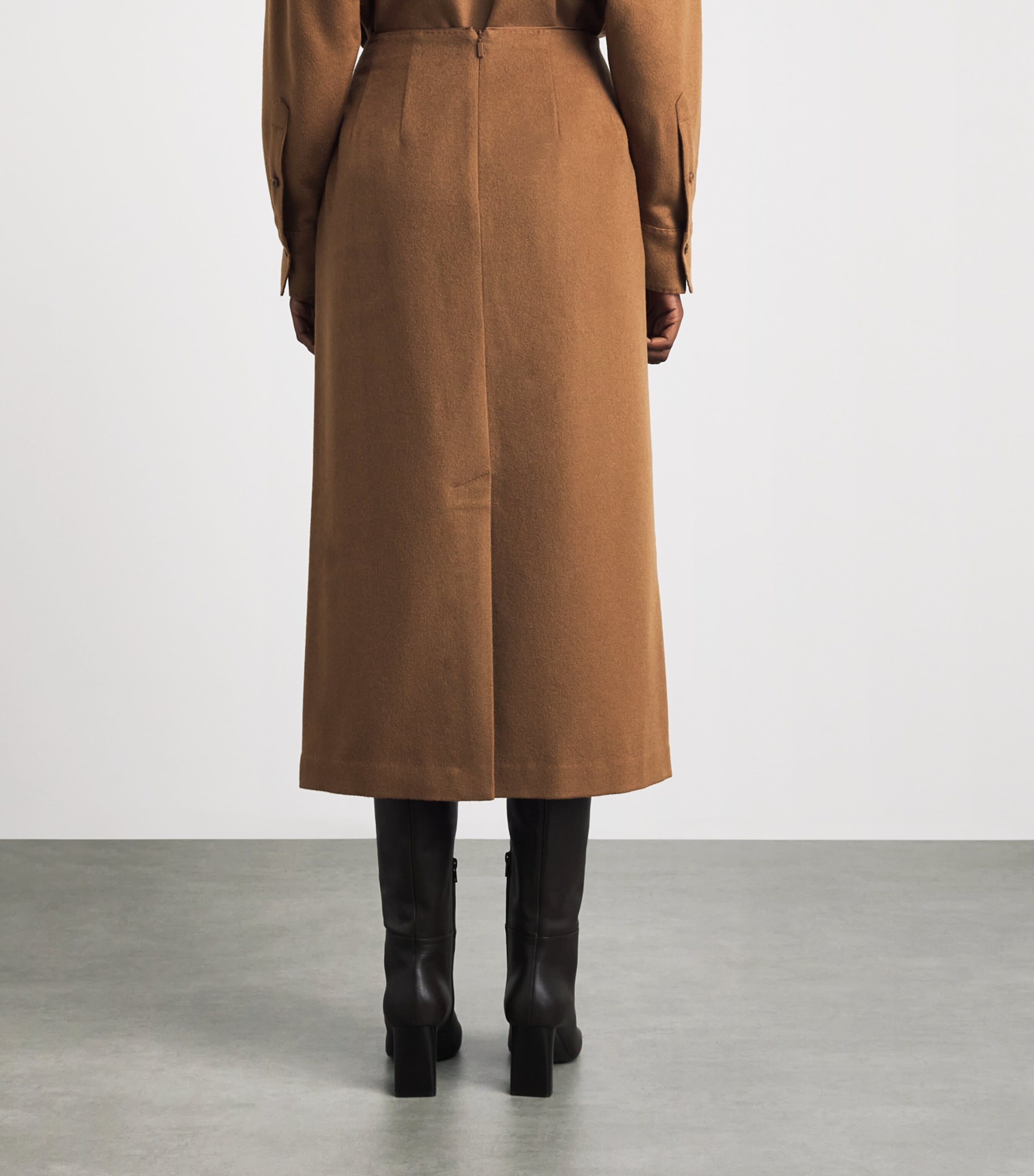 Lafayette 148 Womens Camel Hair Maxi Skirt Vicuna Image 5