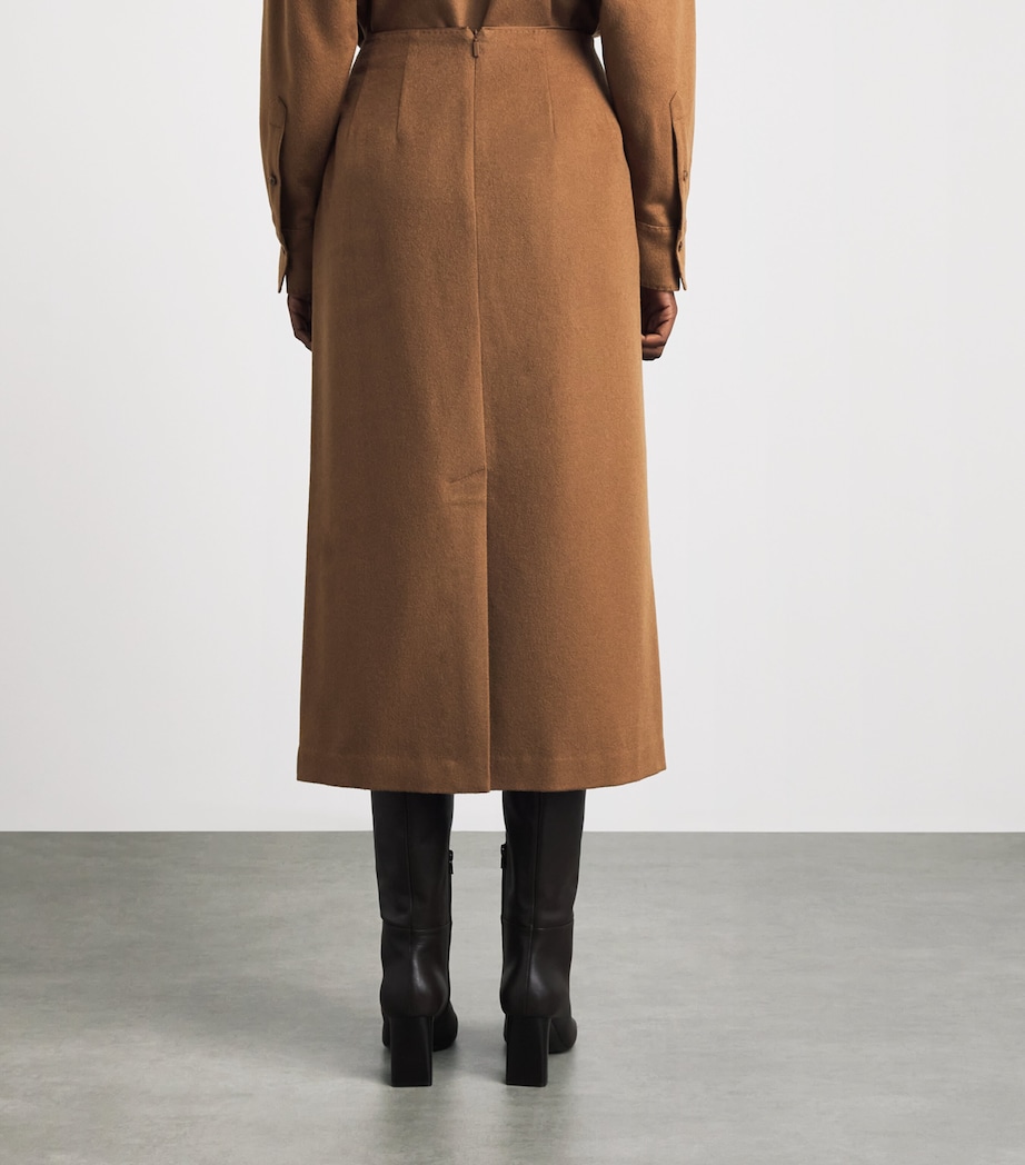 Lafayette 148 Womens Camel Hair Maxi Skirt Vicuna Image 5
