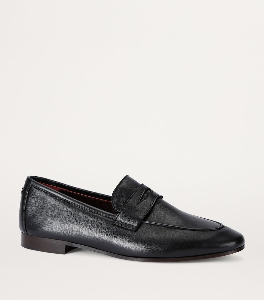 Bougeotte Leather Flaneur Loafers Black Image 3