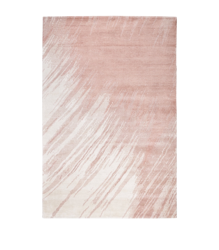 x David Rockwell Wool-Bamboo Silk Splash Salmon Rug (2.74m x 1.83m) PINK Image 1