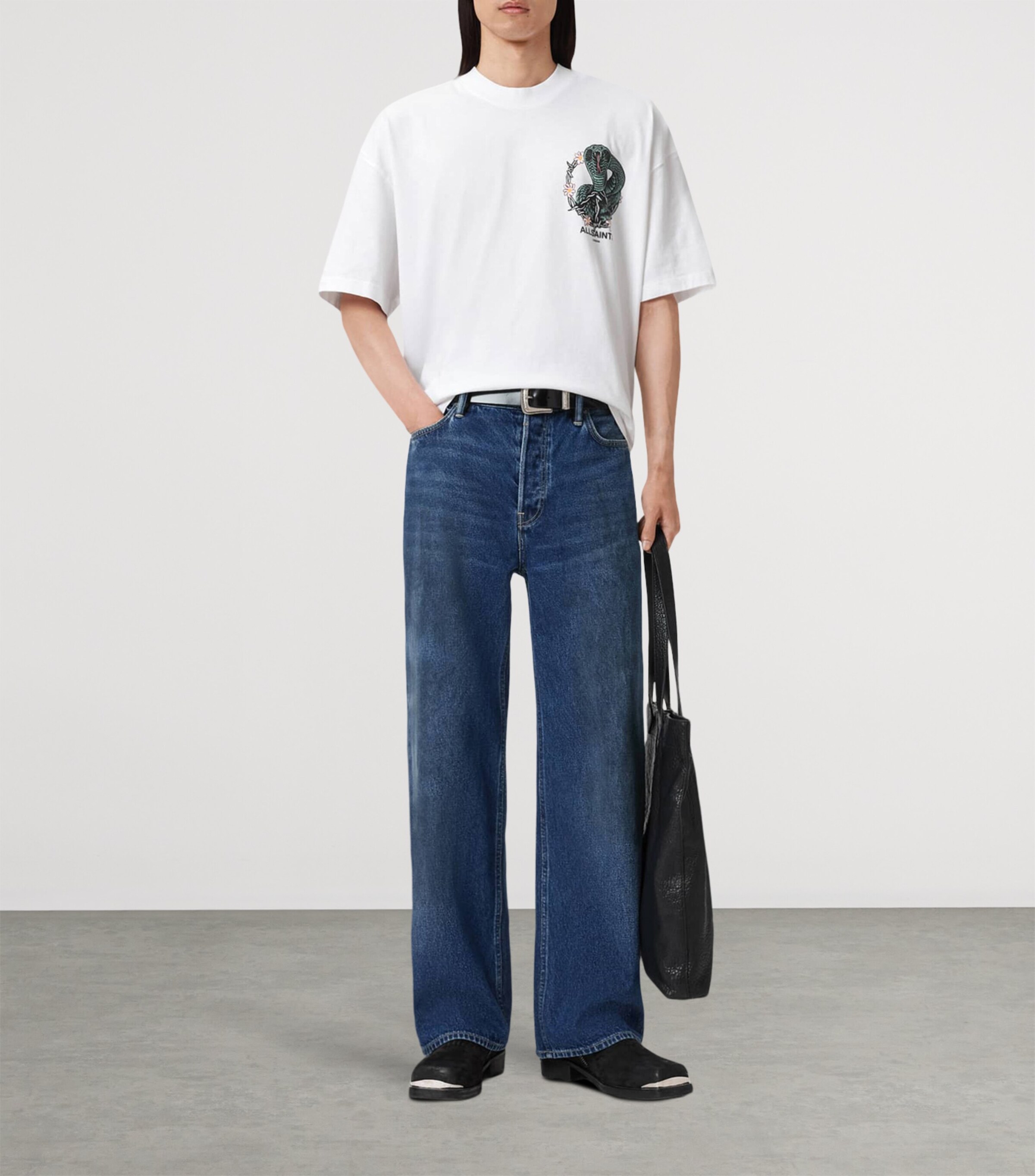 Cotton Snakebite Graphic T-Shirt OPTIC WHITE Image 3