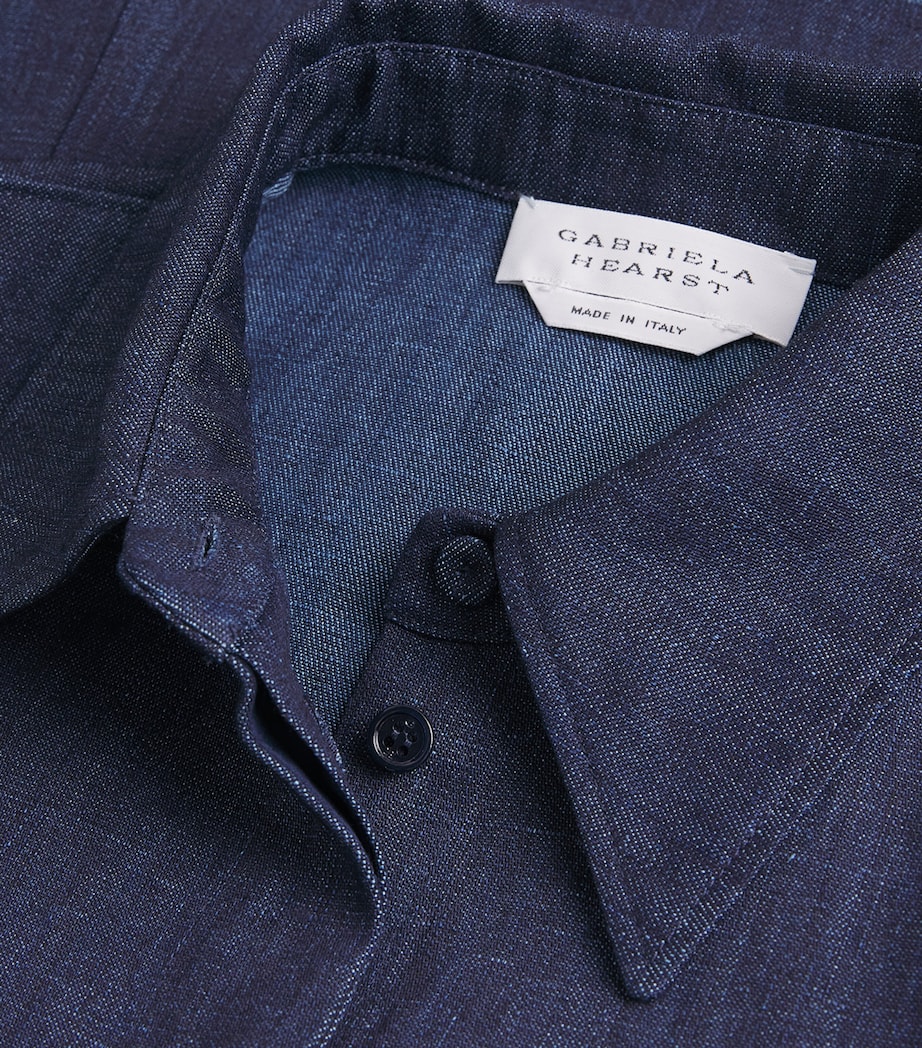 Gabriela Hearst Womens Denim Sansi Shirt Dnm Denim Image 6