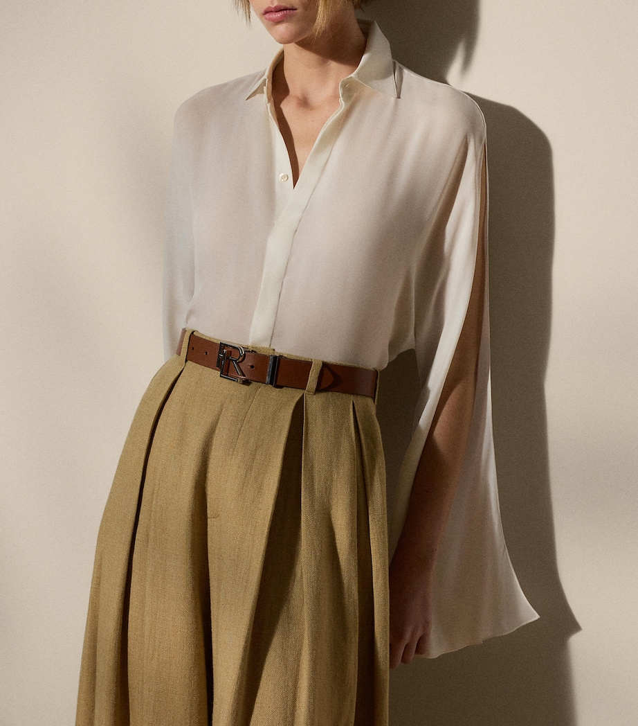 Silk Split-Sleeve Blouse ECRU Image 2