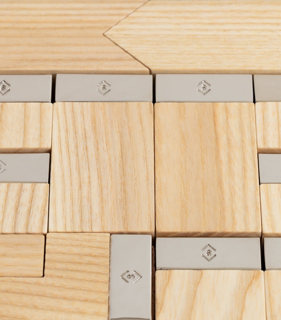 Leather-Maple Wood Chess Set COGNAC & WHEAT Image 4