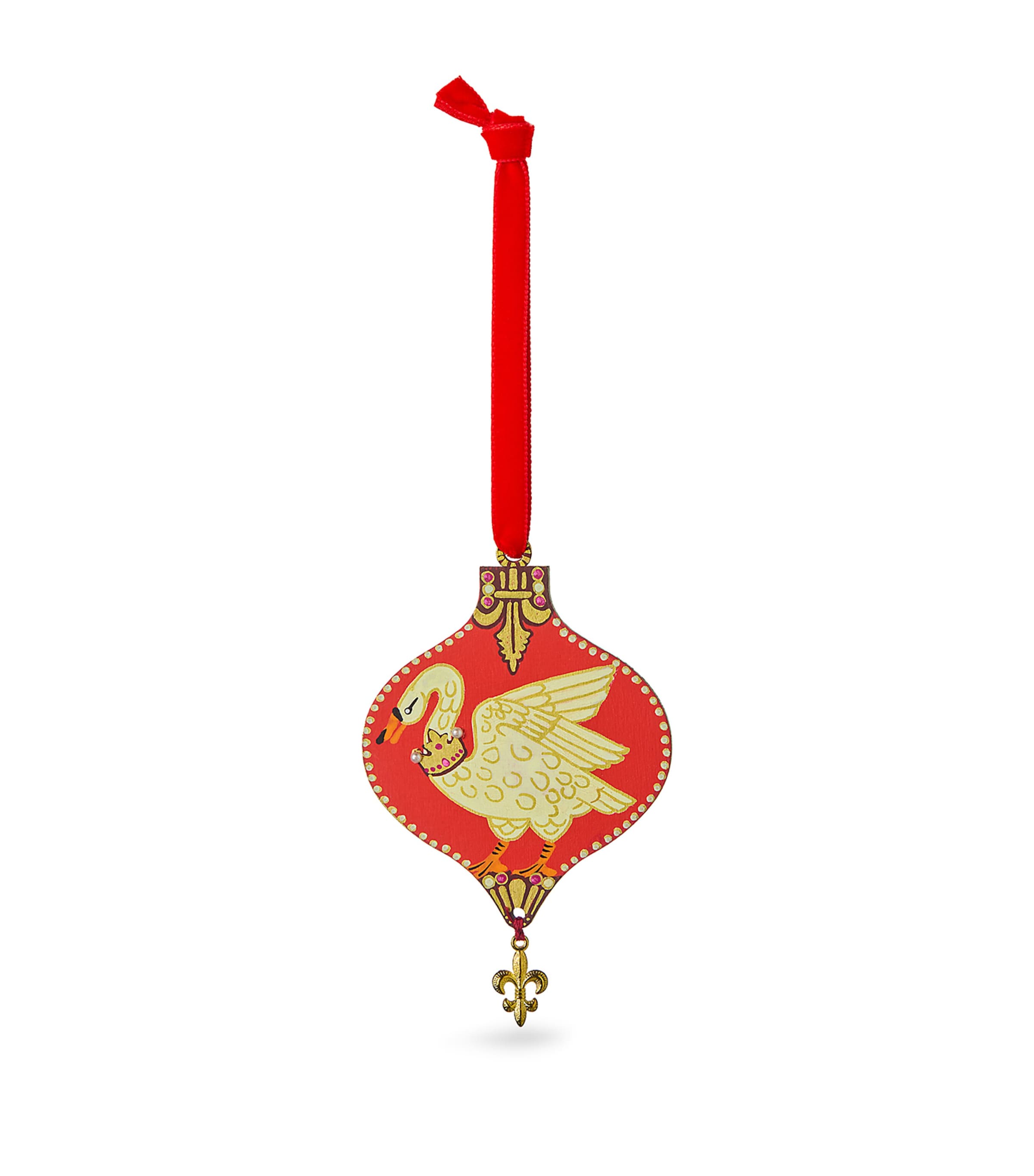 Jasmine Harper-jones Swan And Fleur De Lis Bauble