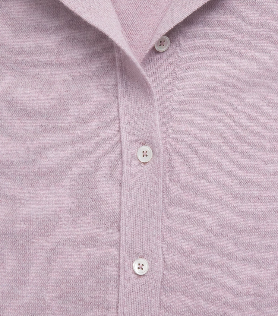 Johnstons Of Elgin Womens Cashmere Munro Cardigan Lunan Pink Image 6