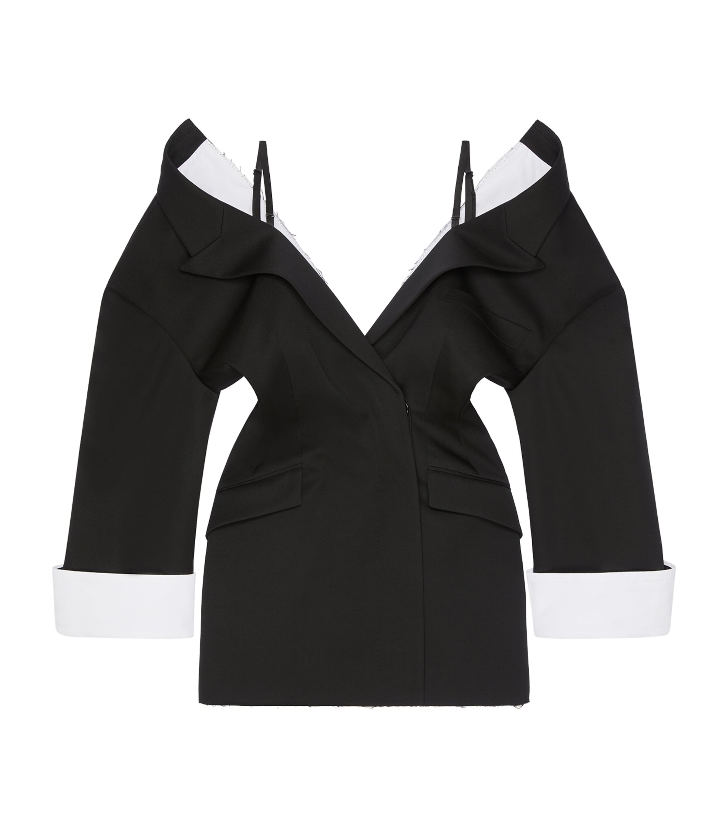 Givenchy Womens Wool Deconstructed Blazer Mini Dress Black Image 1