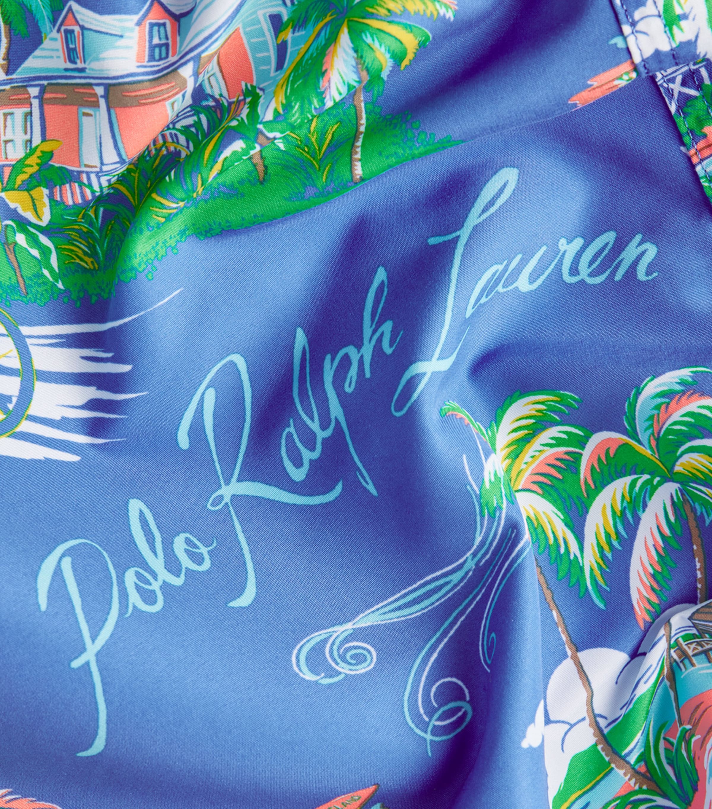 Polo Ralph Lauren Mens Printed Traveller Swim Shorts Bahamas Bear Image 5