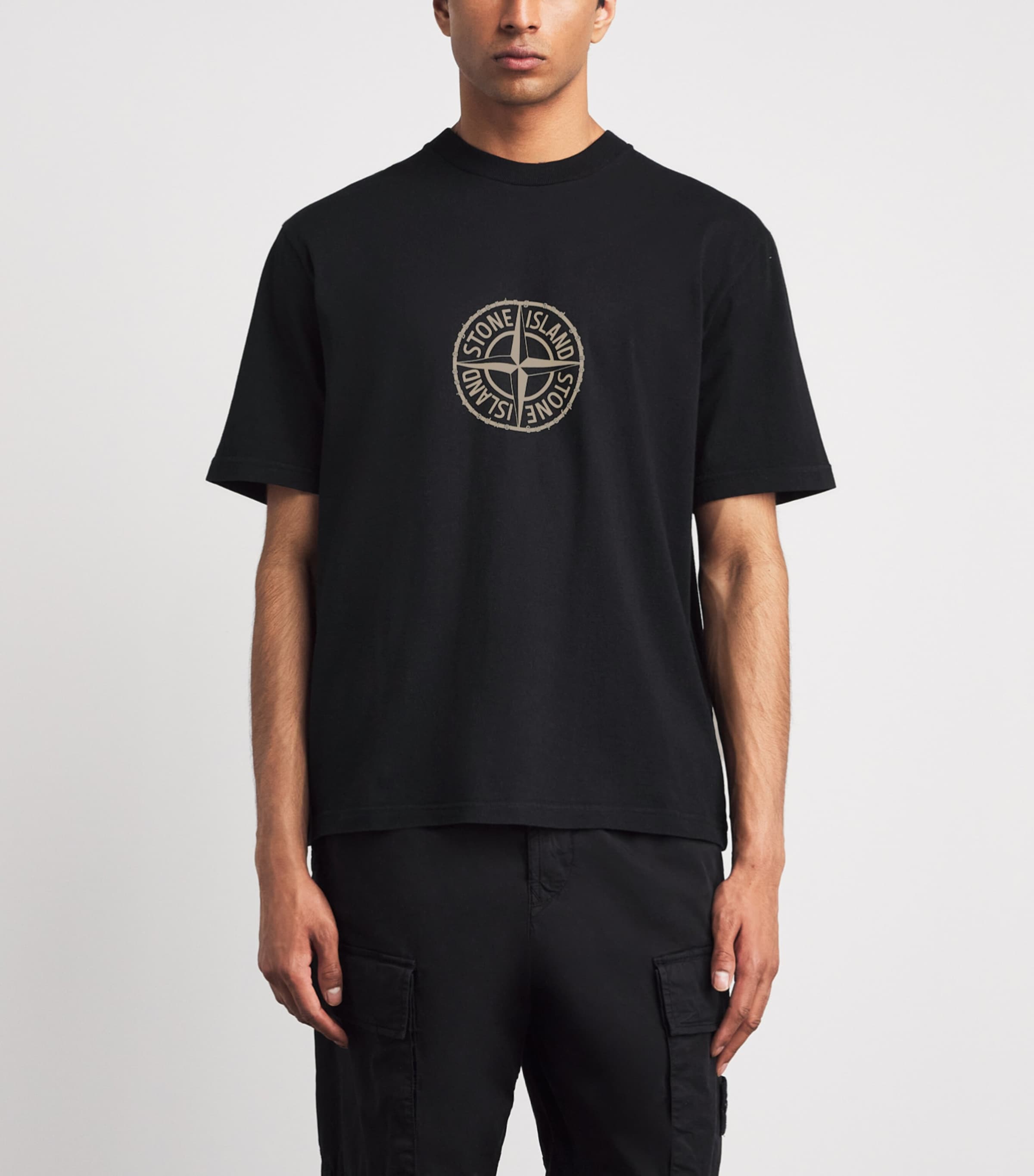 Stone Island Mens Cotton All Around Compass T-Shirt Image 4