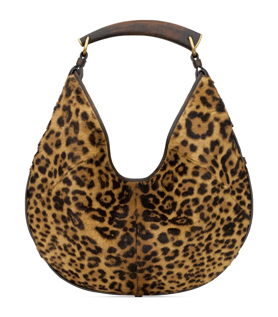 Saint Laurent Medium Leopard Print Mombasa Shoulder Bag Image 1