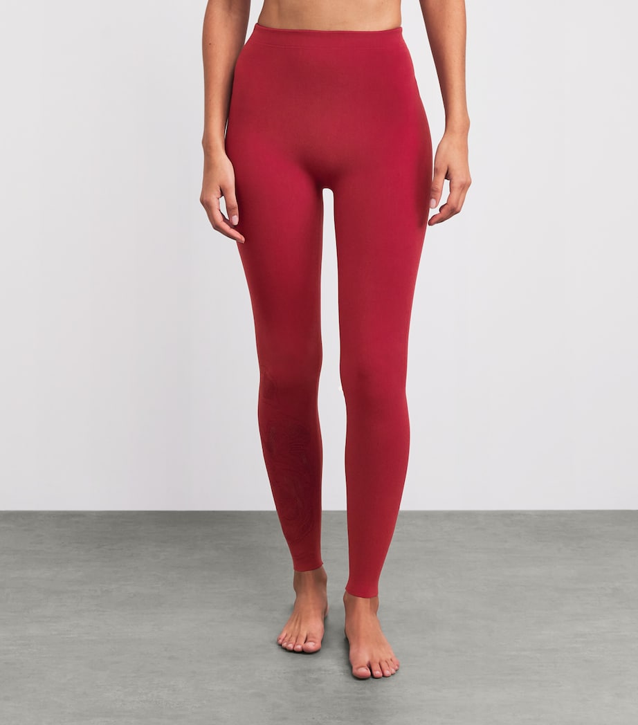 Net-Panel Rose Leggings 3244 CRIMSON Image 4