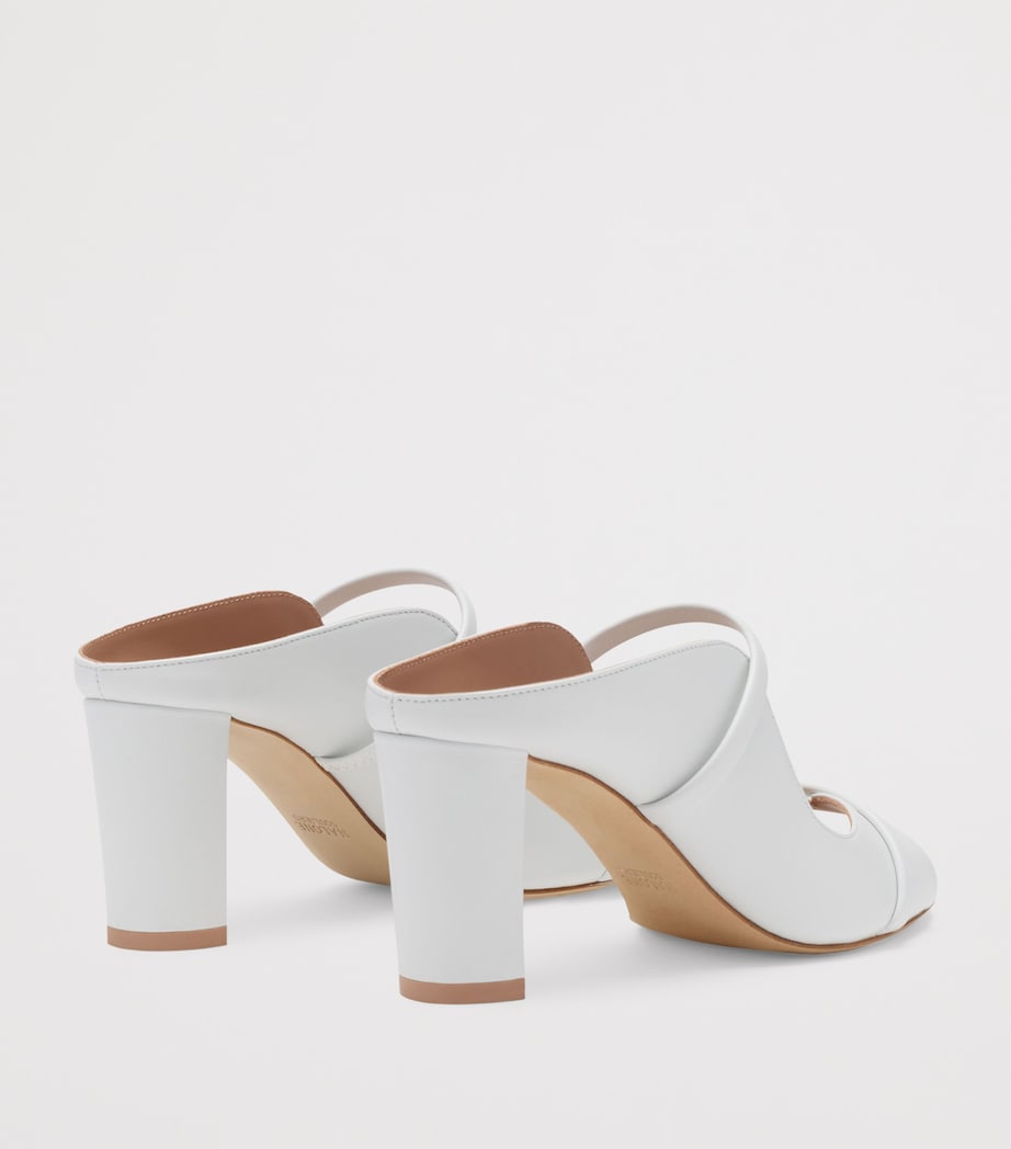 Malone Souliers Leather Norah Heeled Sandals 70 White Image 4