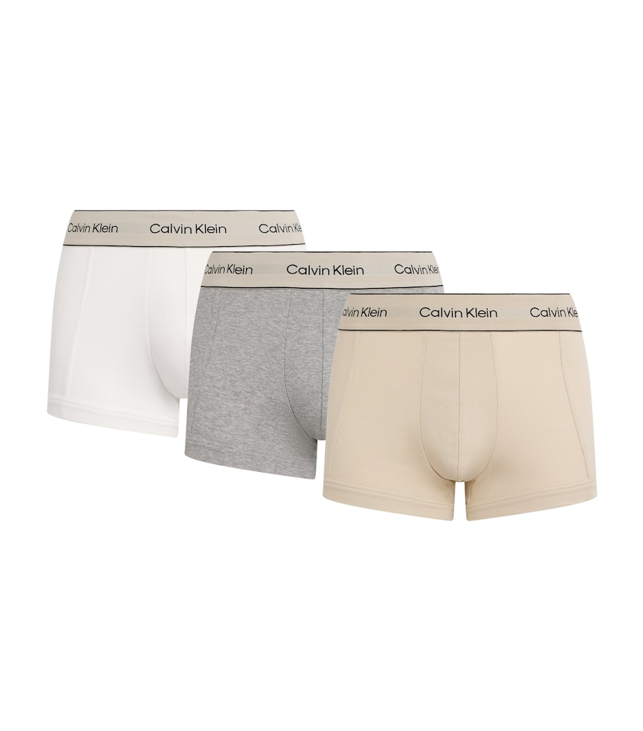 Calvin Klein Mens Stretch-Cotton Heritage Boxer Briefs (Pack of 3) Gray/grey/white Image 1