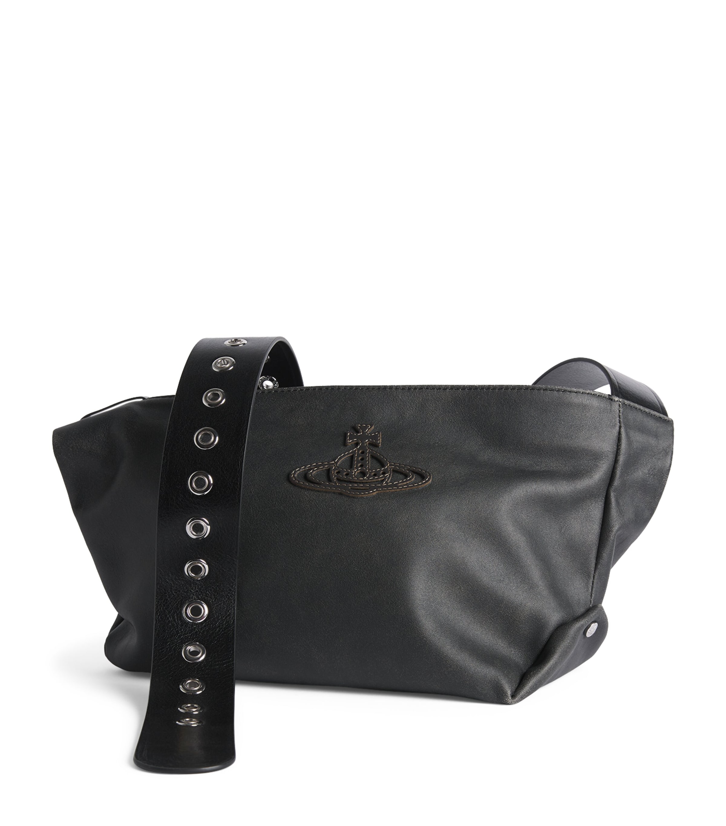 Vivienne Westwood Small Leather Maxime Shoulder Bag Off Black Image 1