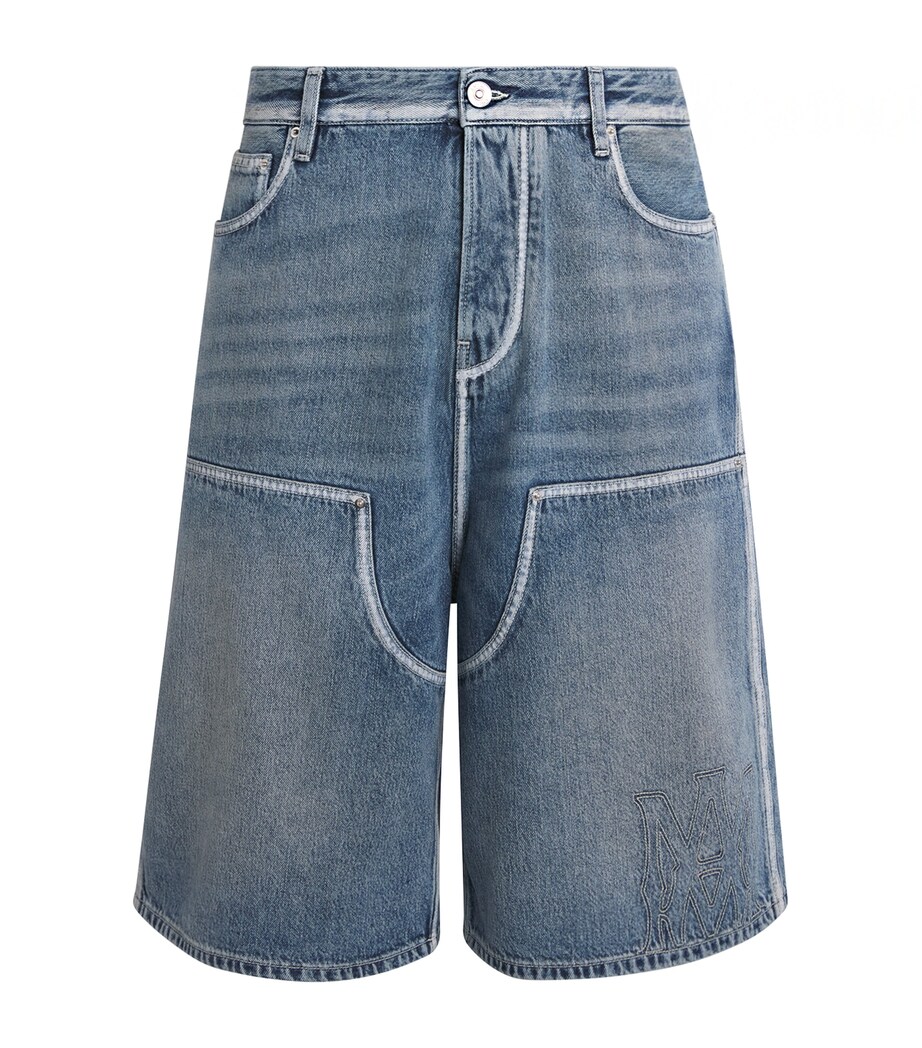AMIRI Mens MA Carpenter Denim Shorts Pacific Image 1