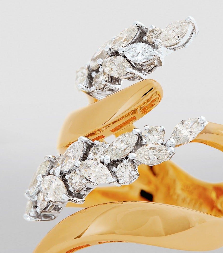 Yellow Gold and Diamond Golden Strada Stackable Ring YELLOW GOLD Image 6