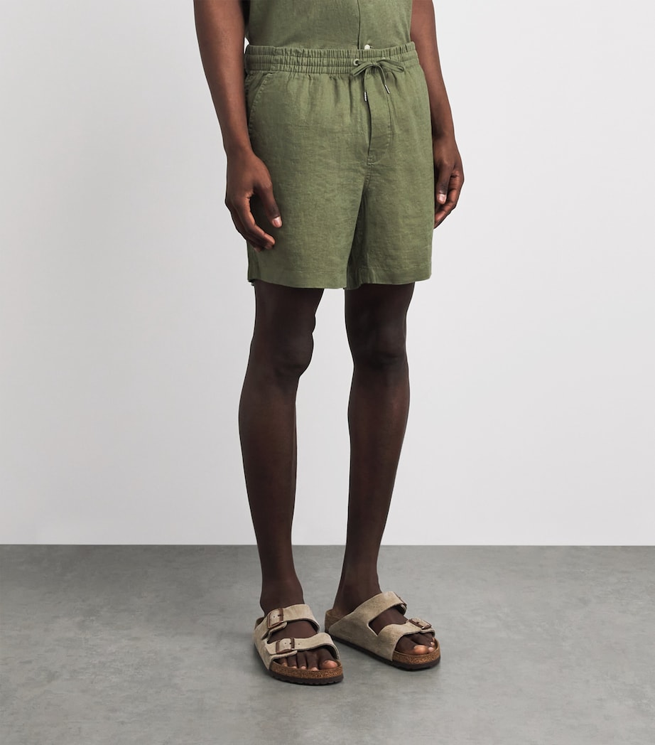 Polo Ralph Lauren Mens Linen Prepster Shorts Garden Trail Image 4