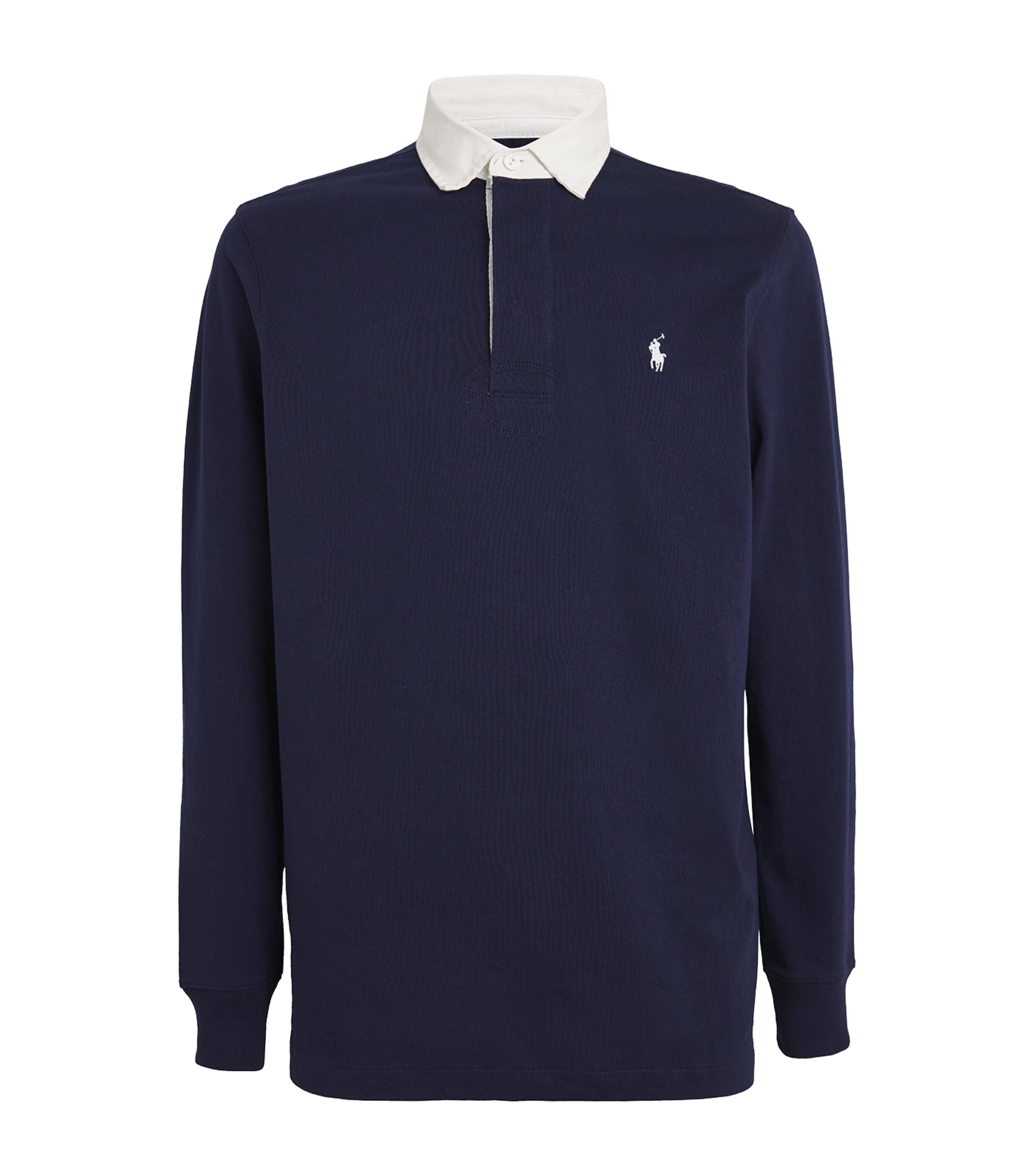 Shop Polo Ralph Lauren Cotton Polo Pony Rugby Shirt In Navy