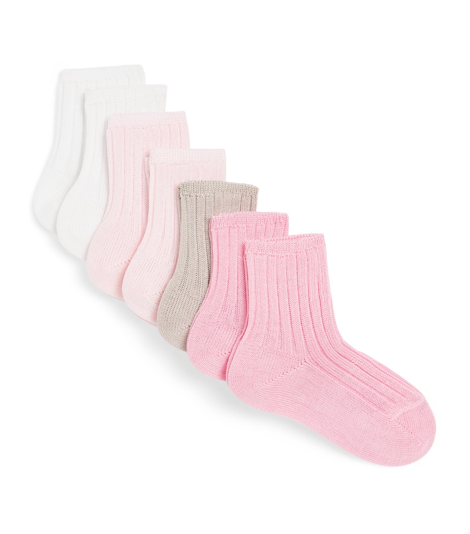 Set of 7 Cotton Ribbed Socks (3-9 Months) YAMYAM Image 1