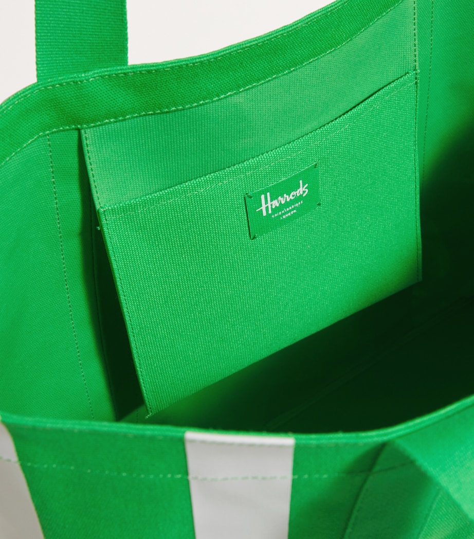 Large Cotton Logo Tote Bag BRIGHT GREEN Image 4
